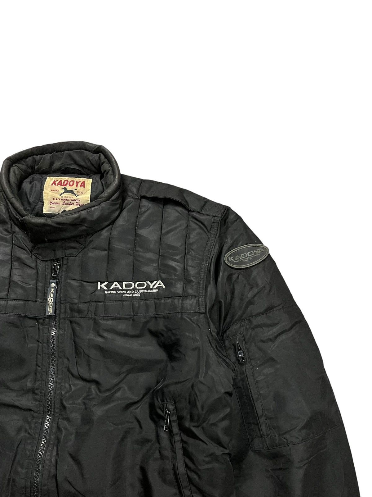 Japanese Brand 1990s Kadoya Full Protector Black Horse Power Riding Jacket Size US M / EU 48-50 / 2 - 6 Thumbnail