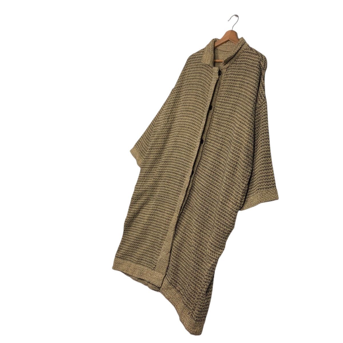Japanese Brand × Vintage 📌Vintage Long Jacket Herringbone Unbranded Issey Miyake Size US M / EU 48-50 / 2 - 3 Thumbnail
