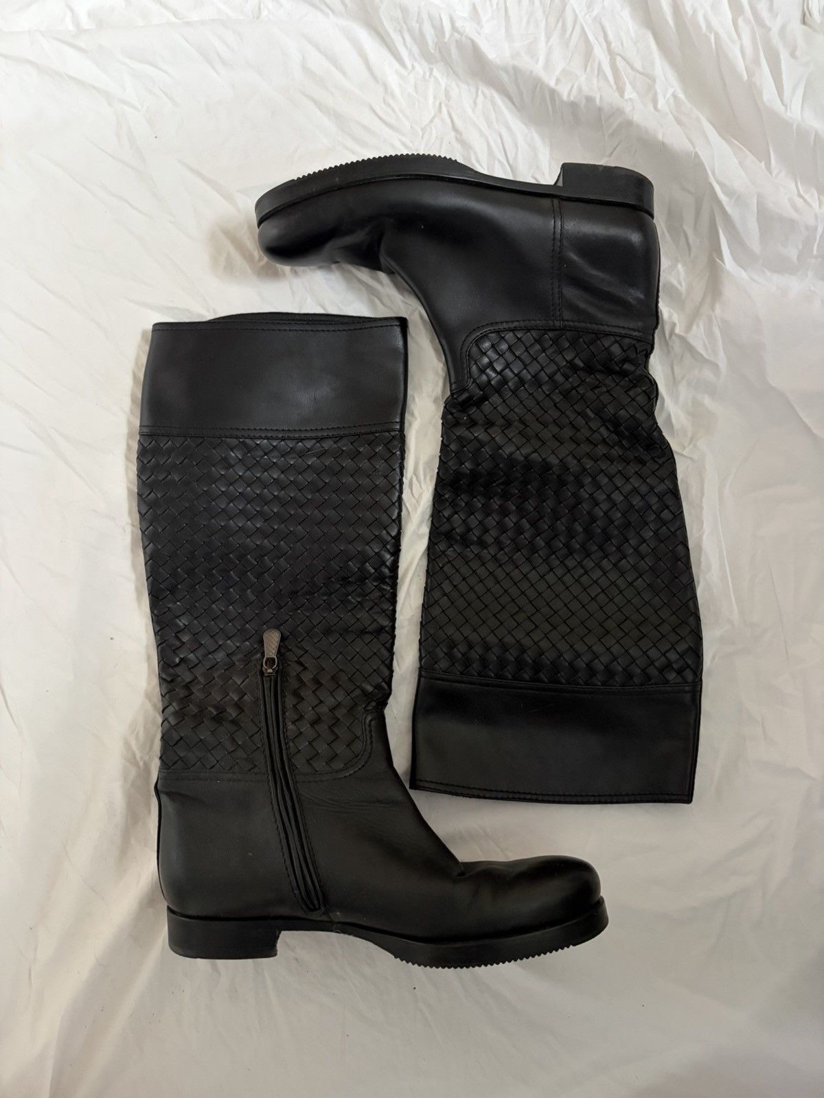 Bottega Veneta Bottega Veneta intercciato boots Size US 7 / EU 40 - 1 Thumbnail