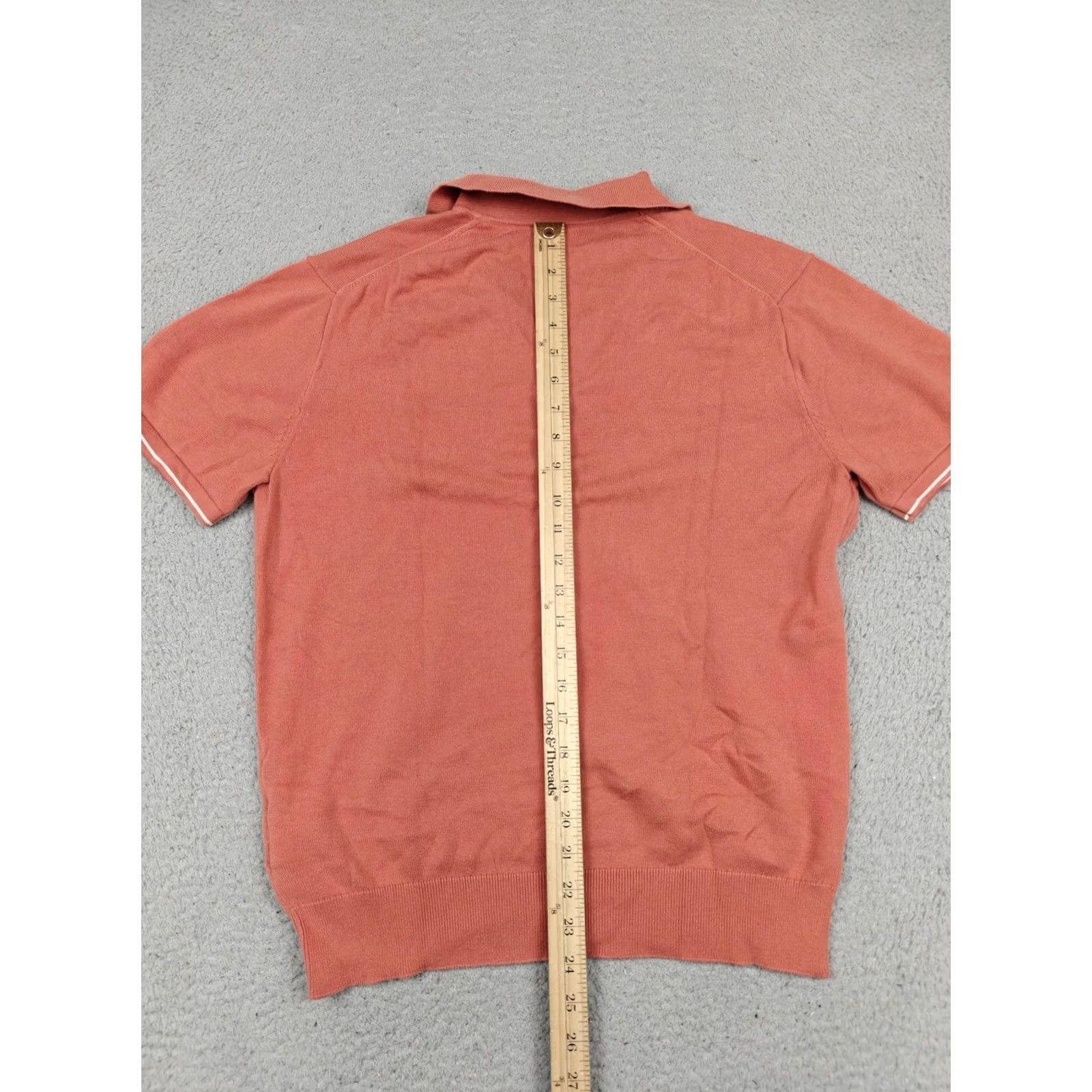 J.Crew J.CREW Sweater Womens M Orange Collared Short Sleeve Cotton Knit Pullover Size M / US 6-8 / IT 42-44 - 5 Thumbnail