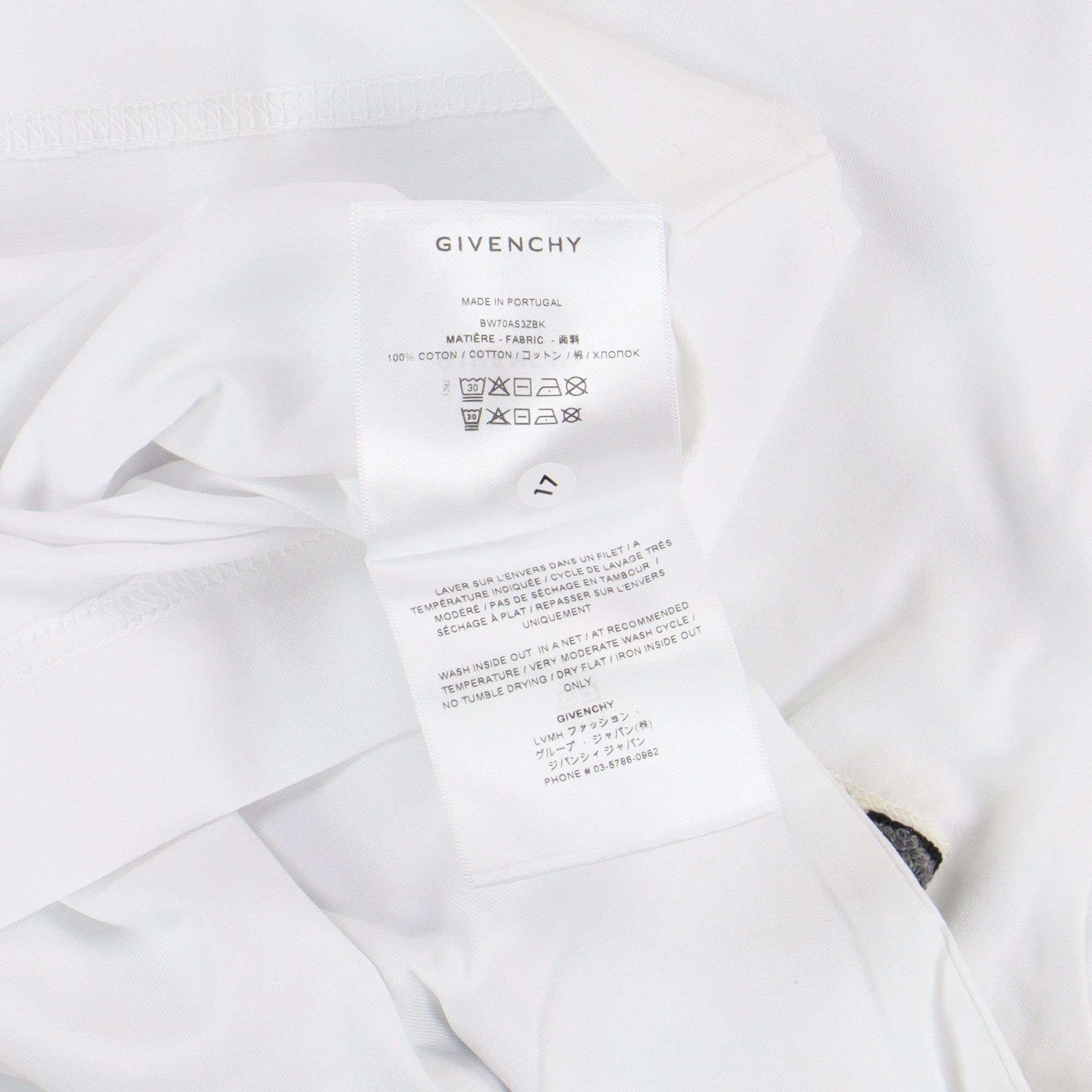 Givenchy White Flocked College Logo T-shirt Size XS / US 0-2 / IT 36-38 - 7 Thumbnail