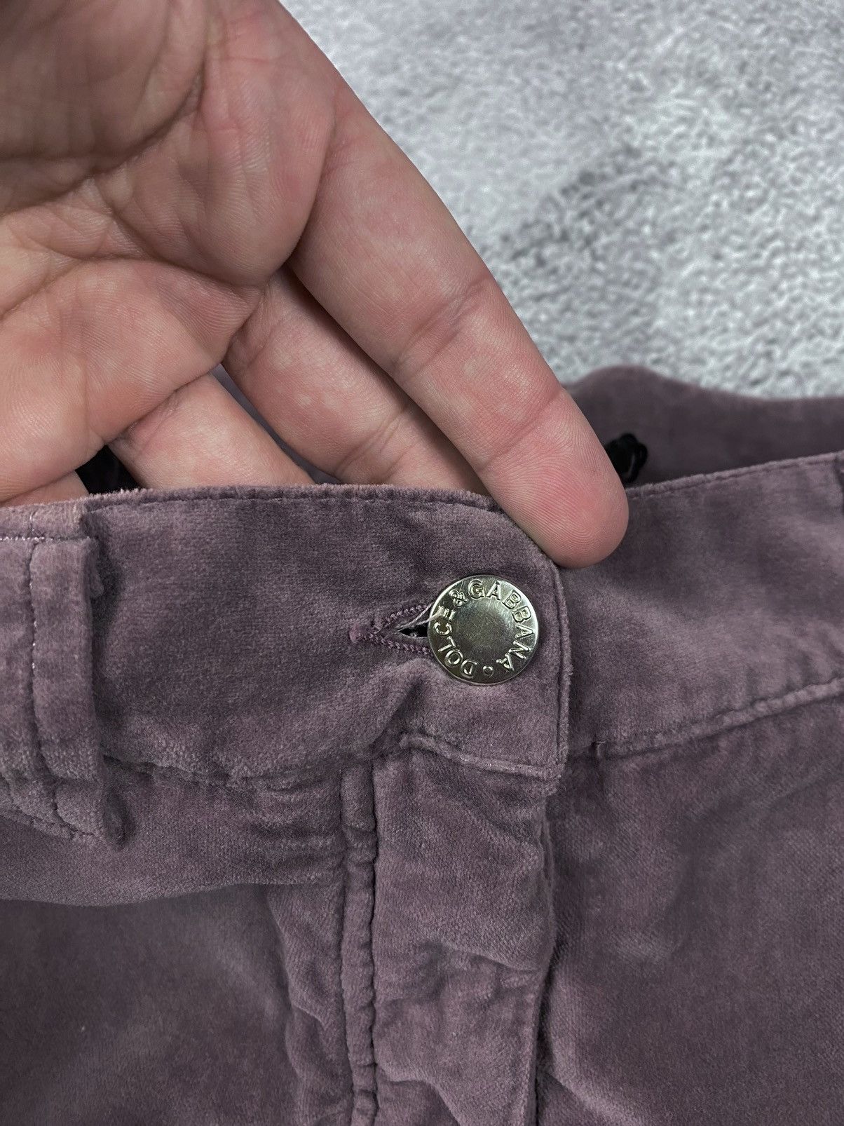 Dolce & Gabbana × Vintage Dolce Gabbana Runway 2003 Velvet Velour Bondage Womens Pants Size 28" / US 6 / IT 42 - 8 Thumbnail