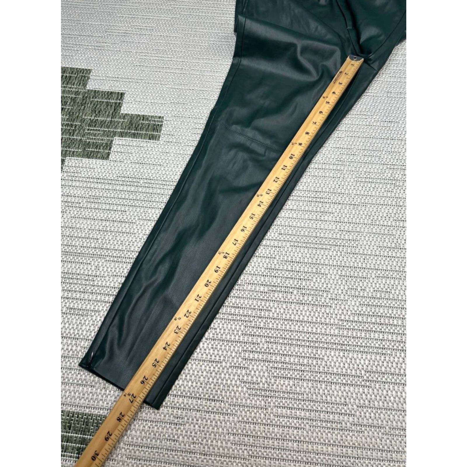 Zara Zara Pants Womens Large Green Faux Leather Skinny Pants Regular Women Green Zara High Rise Ankle Skinny Casual Party/Cocktail Size 36" / US 14 / IT 50 - 5 Thumbnail