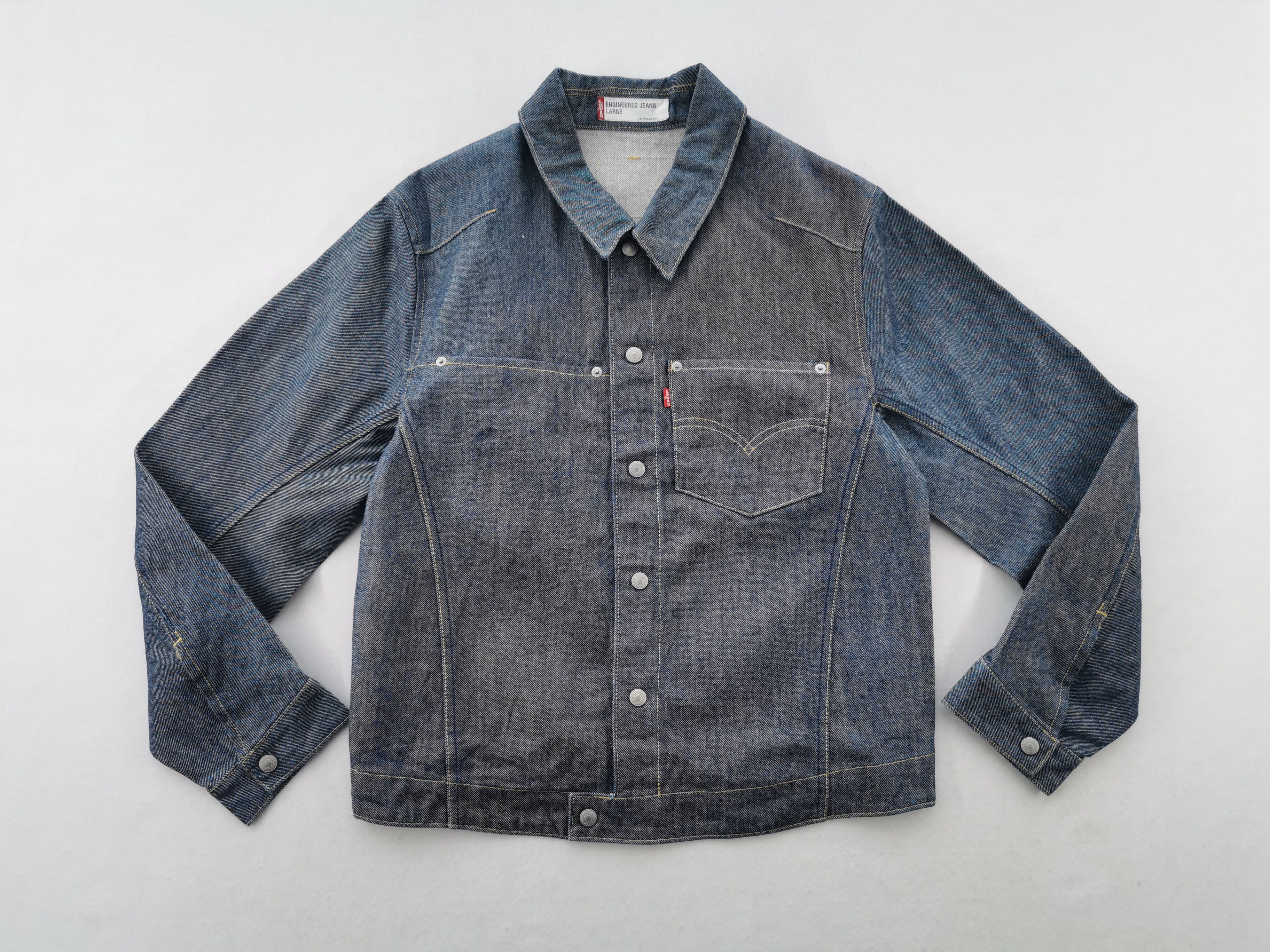 Levi's Vintage 90s Levis Enginereed Denim Jacket Made In Japan Size US M / EU 48-50 / 2 - 3 Thumbnail