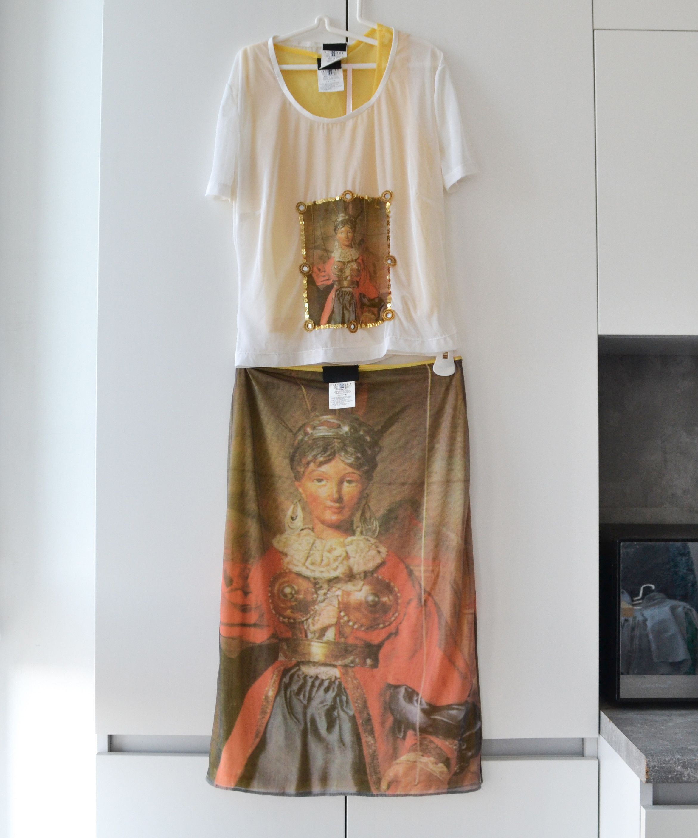 image of Dolce Gabbana Top T Shirt Skirt Set Queen Mesh Y2K D&g, Women's (Size 30)