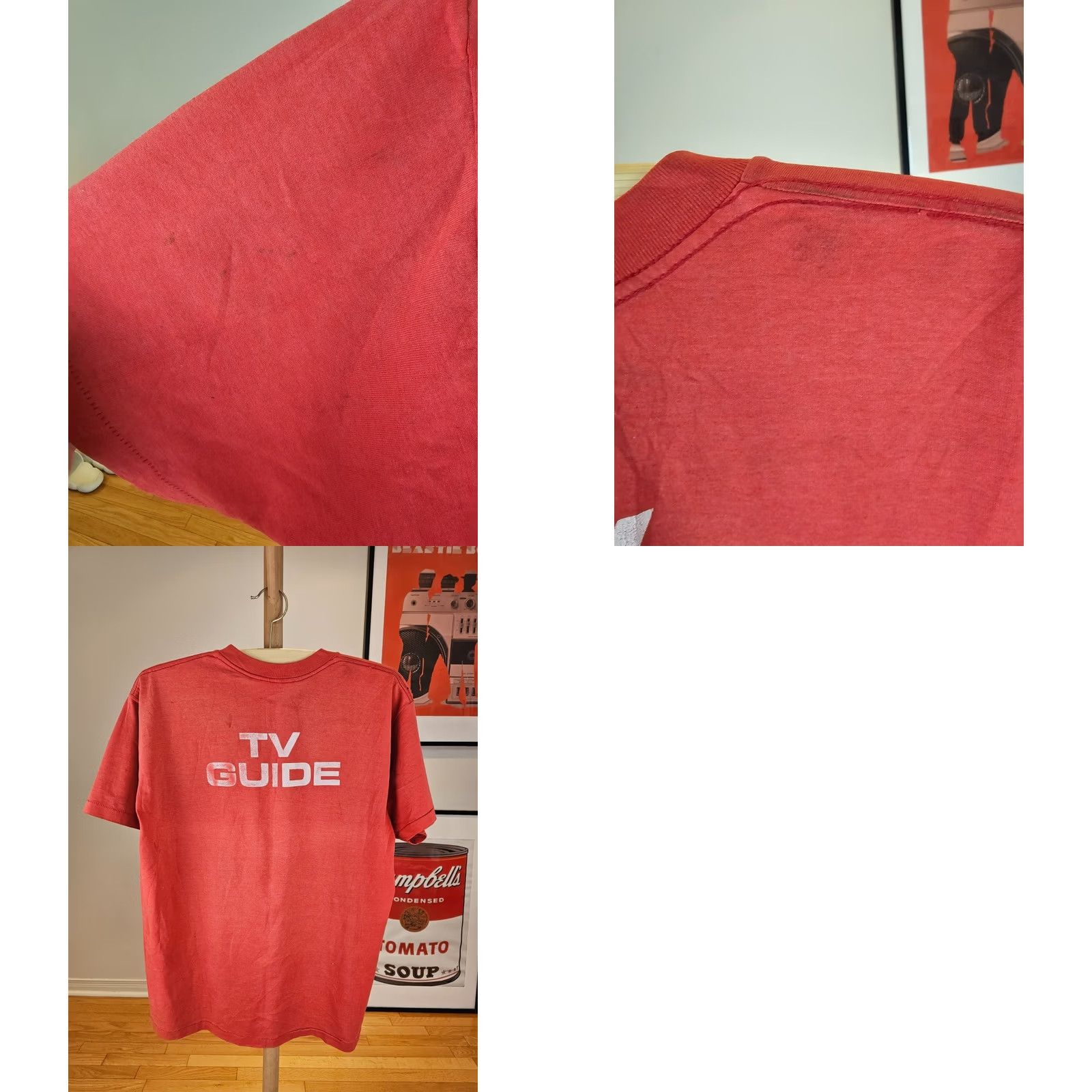 Vintage VINTAGE 90' ONE STEP AHEAD TV SHOW TV GUIDE RED SINGLE STITCH T-SHIRT XL حجم XL Size US XL / EU 56 / 4 - 9 Thumbnail