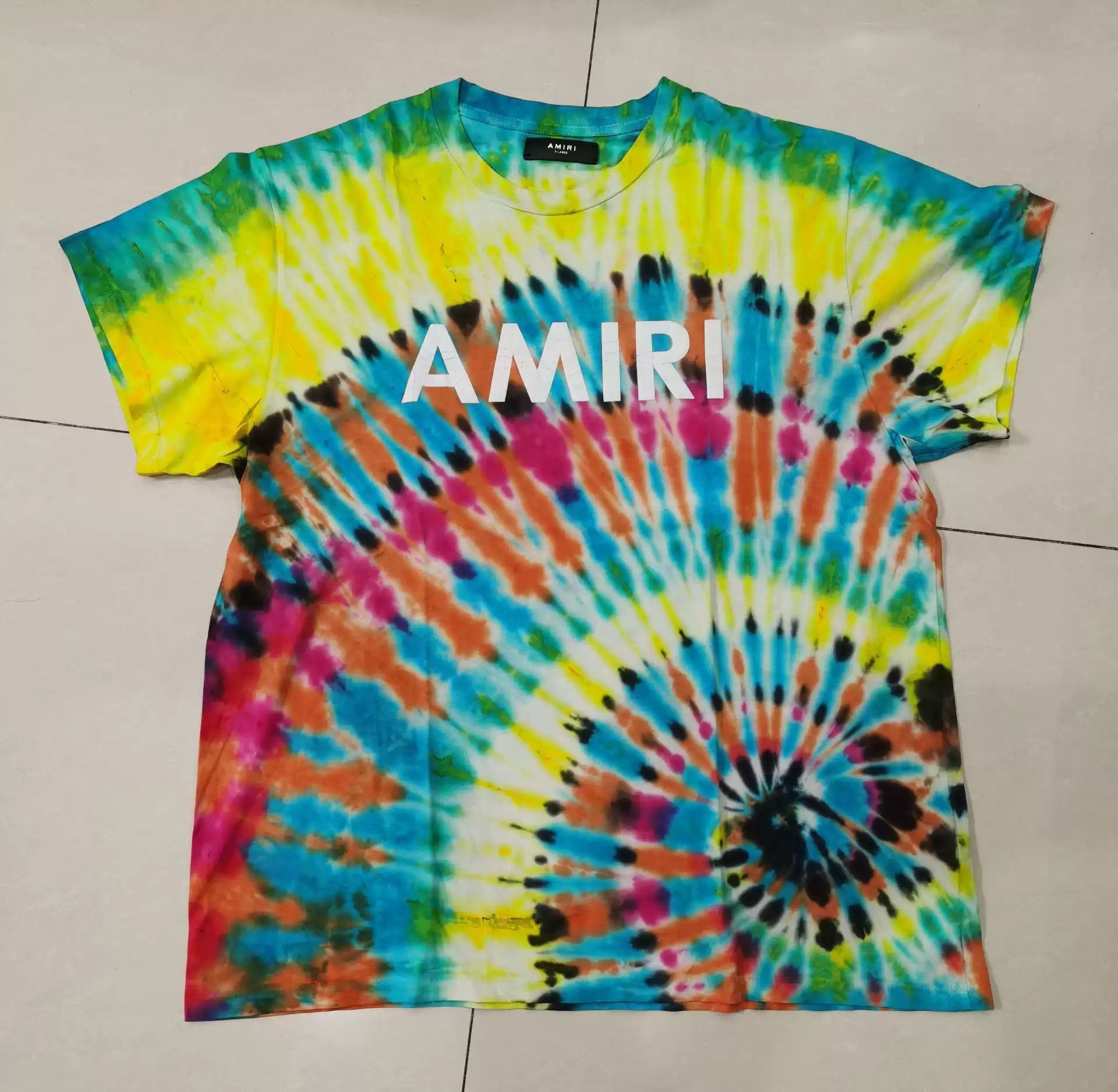 Amiri AMIRI Tie Dye Logo Tee-2506 Size US XL / EU 56 / 4 - 1 Thumbnail
