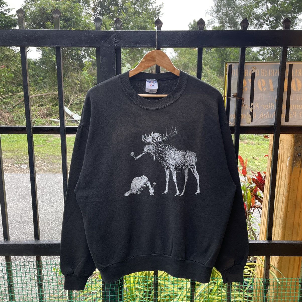 Habitat 🔥Vintage Jerzees Retro Animal Deer Mouse Jumper Sweatshirts Size US M / EU 48-50 / 2 - 1 Thumbnail