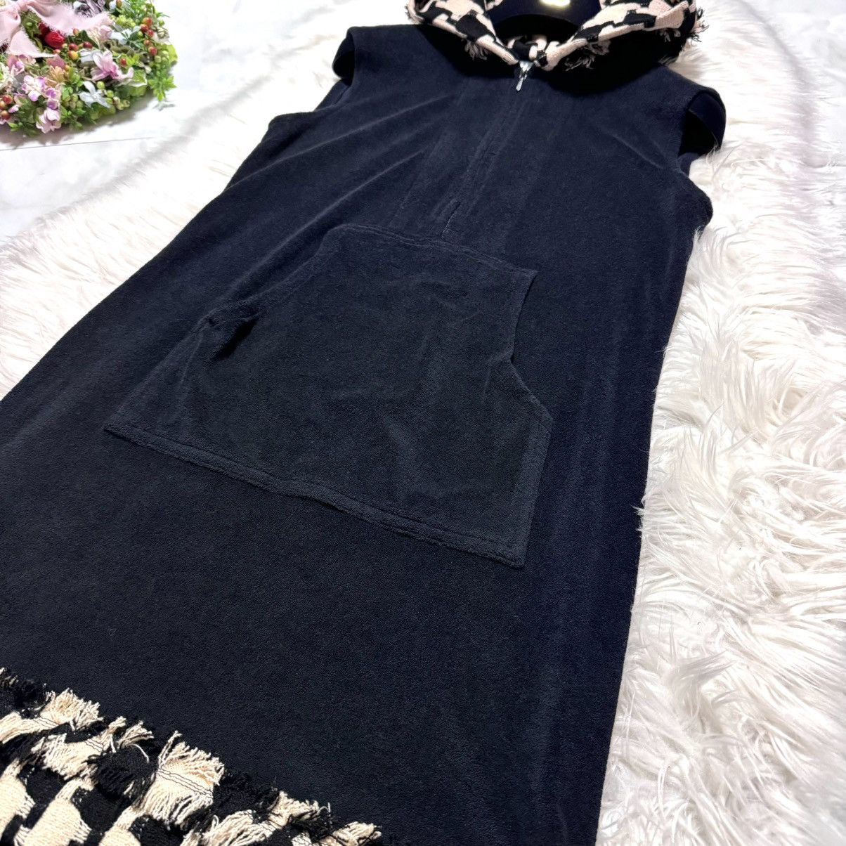 Chanel Chanel houndstooth-patterned pile fabric with hood Dress Size XS / US 0-2 / IT 36-38 - 5 Thumbnail