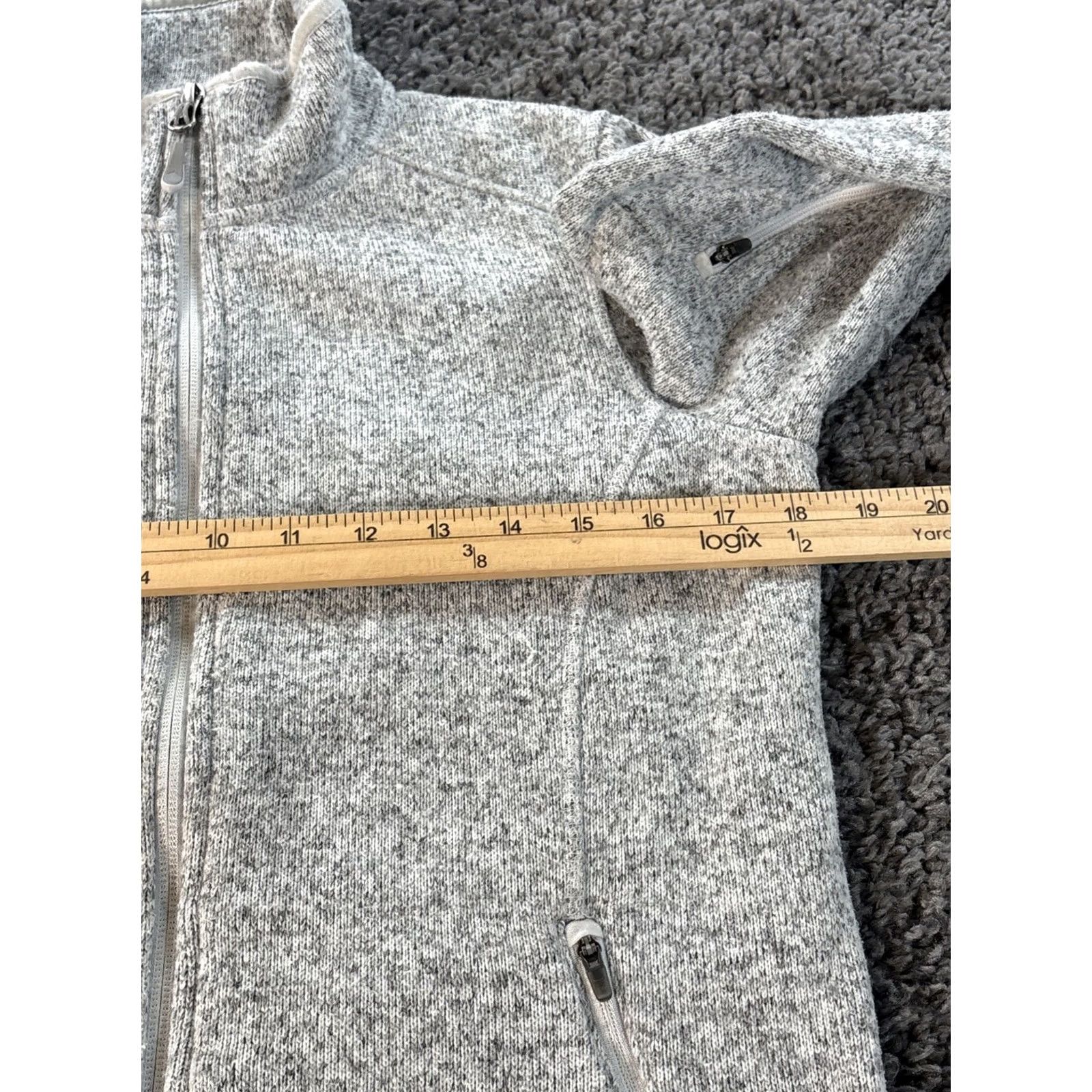 Vintage LL Bean Jacket Womens S Gray Full Zip Fleece Outdoor 279684 Jacket Shirt Coat Sweater Fleece Heathered Mid-Length Long Sleeve Regular Zip"} Size S / US 4 / IT 40 - 3 Thumbnail