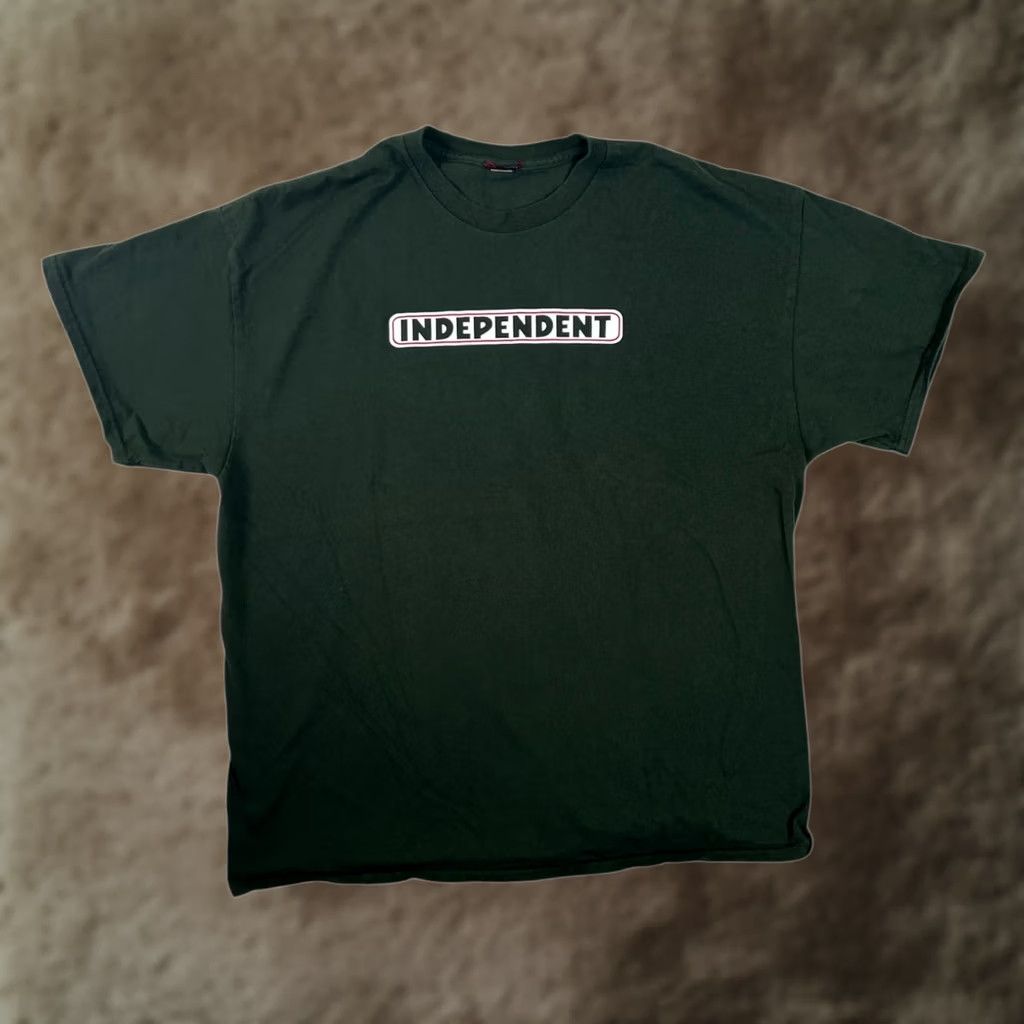 Vintage VINTAGE Independent Trucks T-Shirt Mens Large Green Skateboard Logo Crew Neck Short Sleeve Graphic Print Logo Size US L / EU 52-54 / 3 - 1 Thumbnail