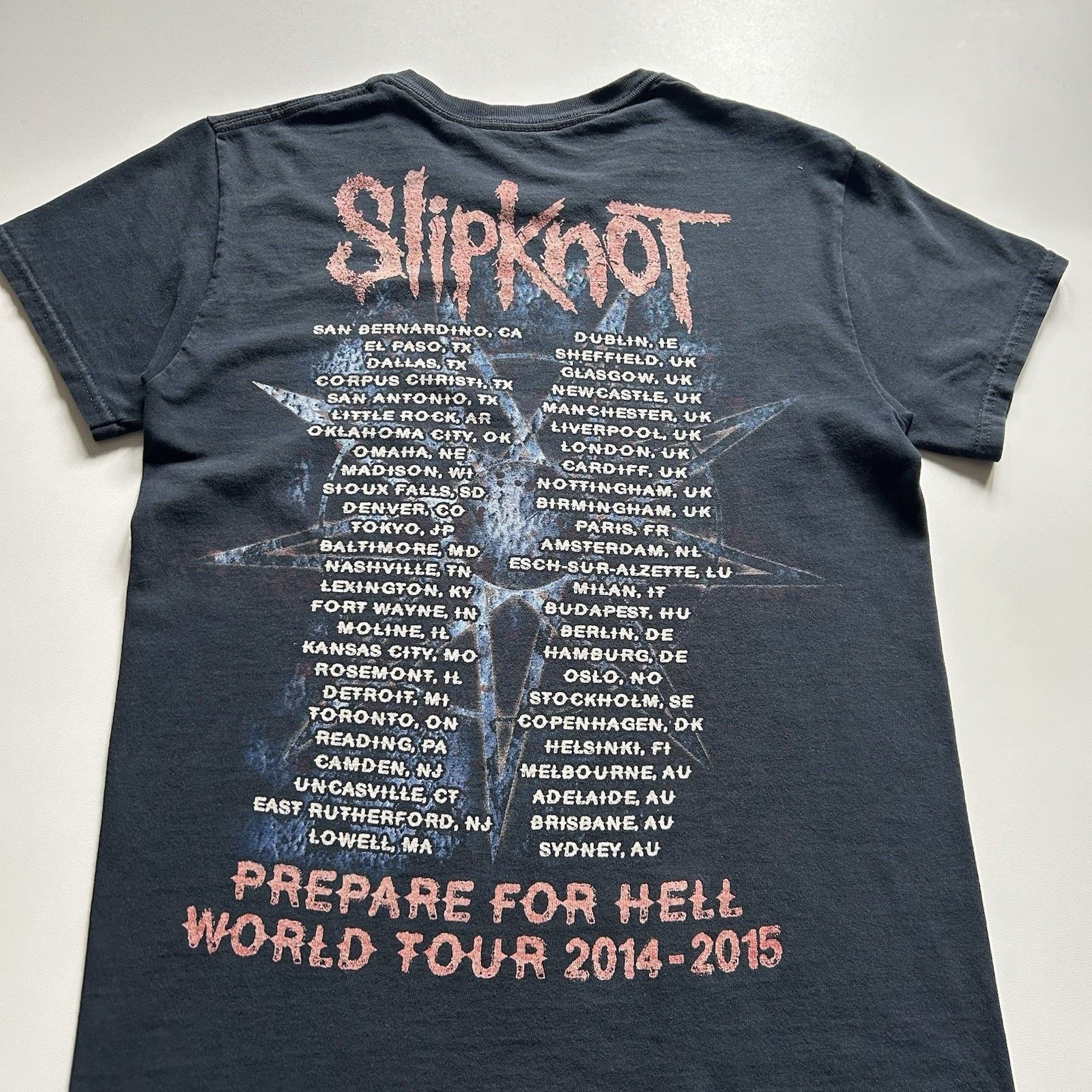 Band Tees × Slipknot × Vintage Slipknot Prepare for Hell World Tour Shirt Small Faded Black Size US S / EU 44-46 / 1 - 4 Thumbnail