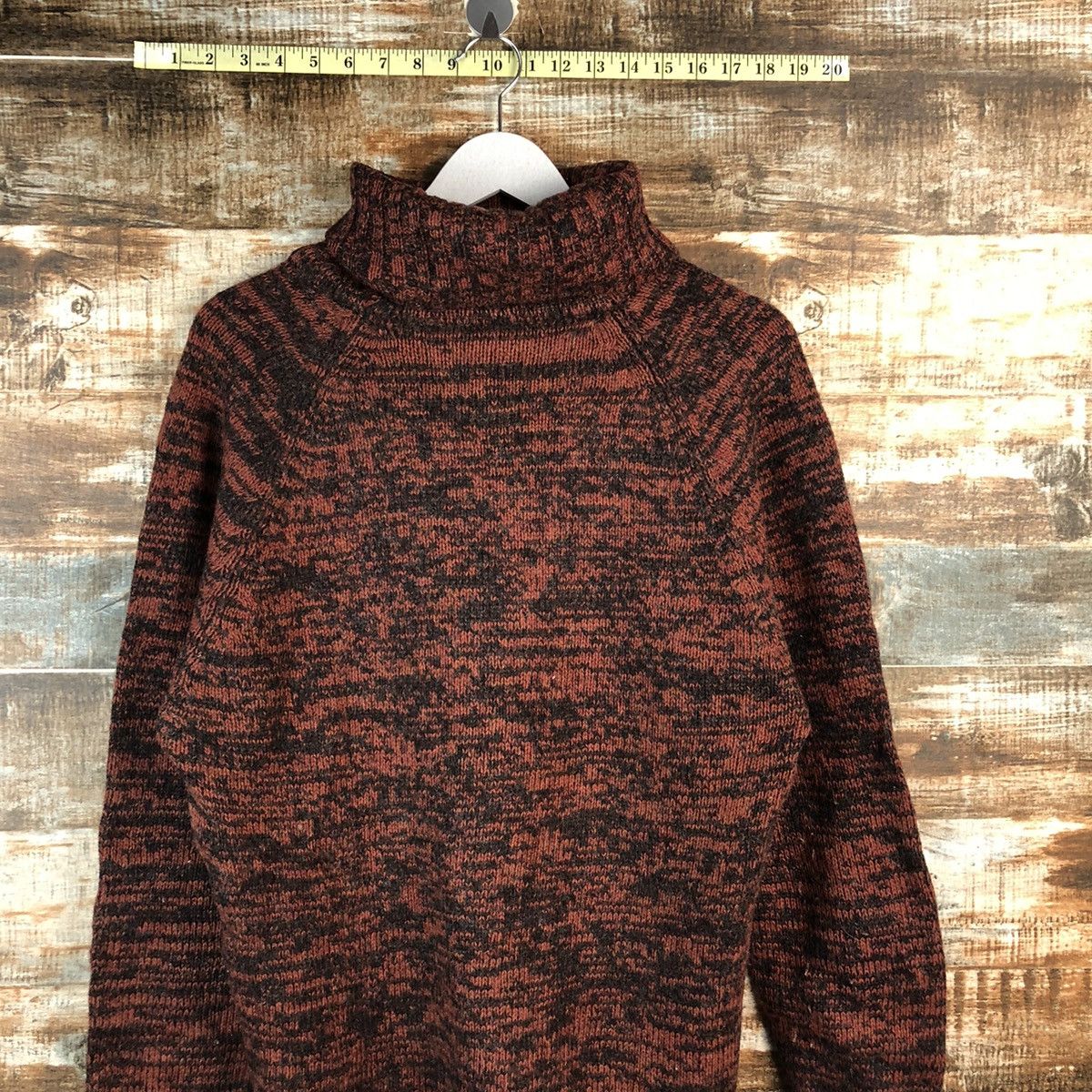 Homespun Knitwear × Japanese Brand Japanese Brand Turtle Neck Orange Knitwear #A2495 Size M / US 6-8 / IT 42-44 - 2 Thumbnail