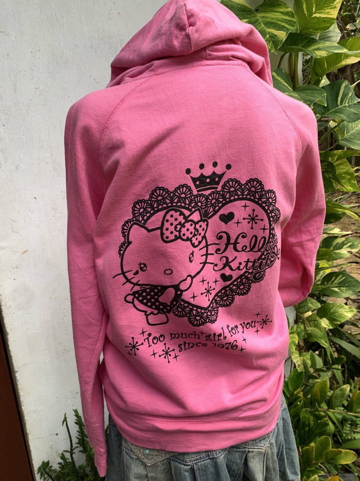 Anime × Cartoon Network × Vintage 2000s Hello Kitty Pink Sparks Cute Pop Lovey Graphic Hoodie Size M / US 6-8 / IT 42-44 - 2 Thumbnail