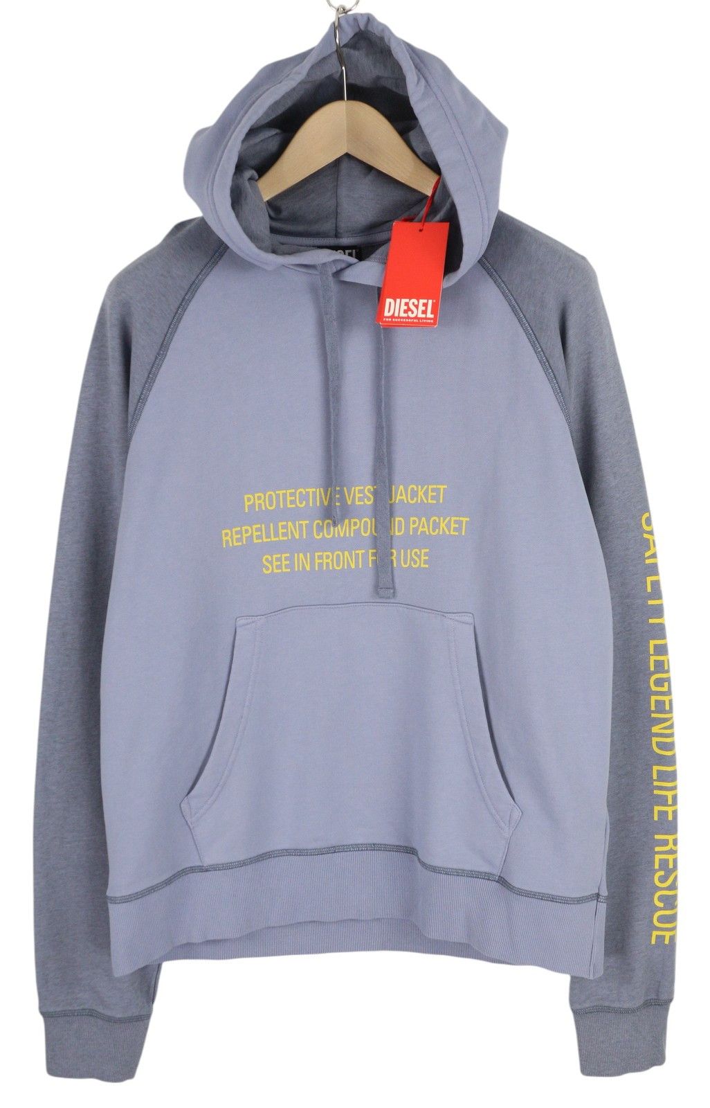 Diesel S-GIRLAN-HOOD L Blue Logo Hoodie 41039 Size US L / EU 52-54 / 3 - 1 Thumbnail