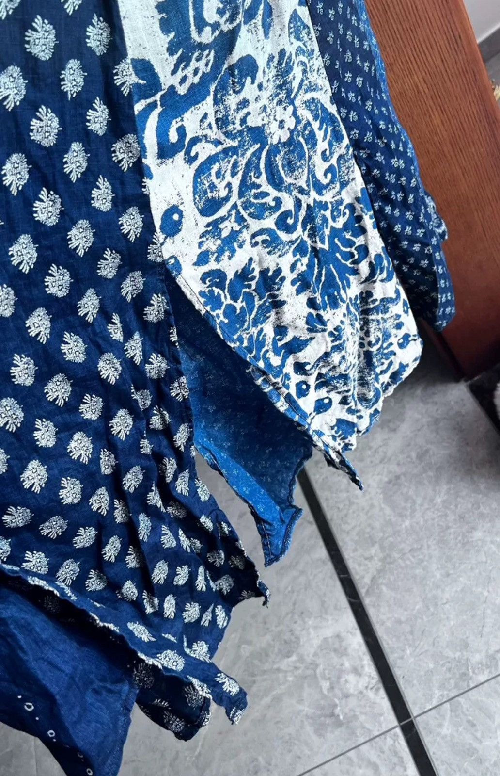 Kapital Kapital blue dyed floral bone patchwork dress2412-Nextarrow Size S / US 4 / IT 40 - 7 Thumbnail