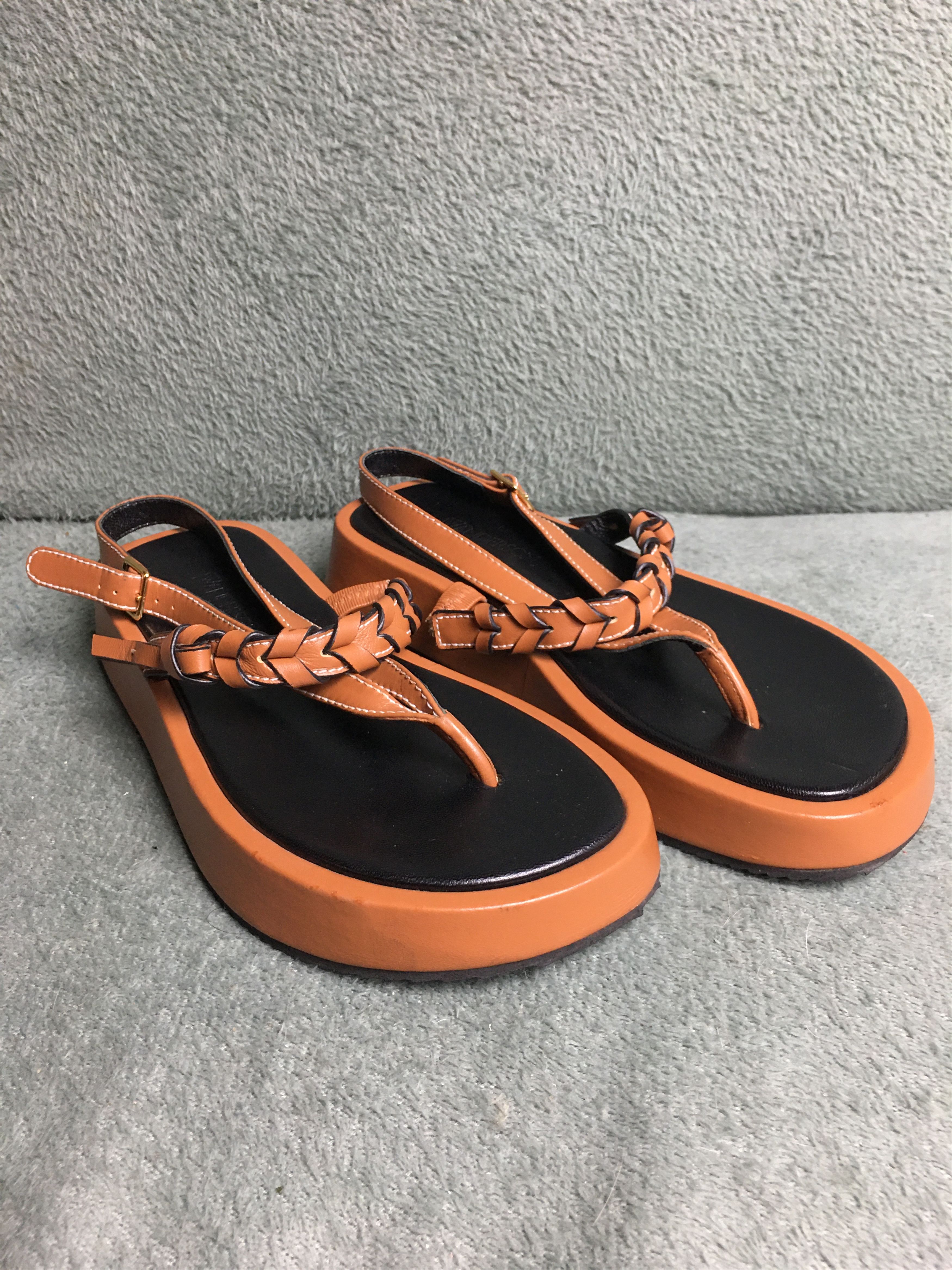 JW Anderson JW Anderson Platform Leather Sandals Brown EU 38 Size US 8 / IT 38 - 3 Thumbnail