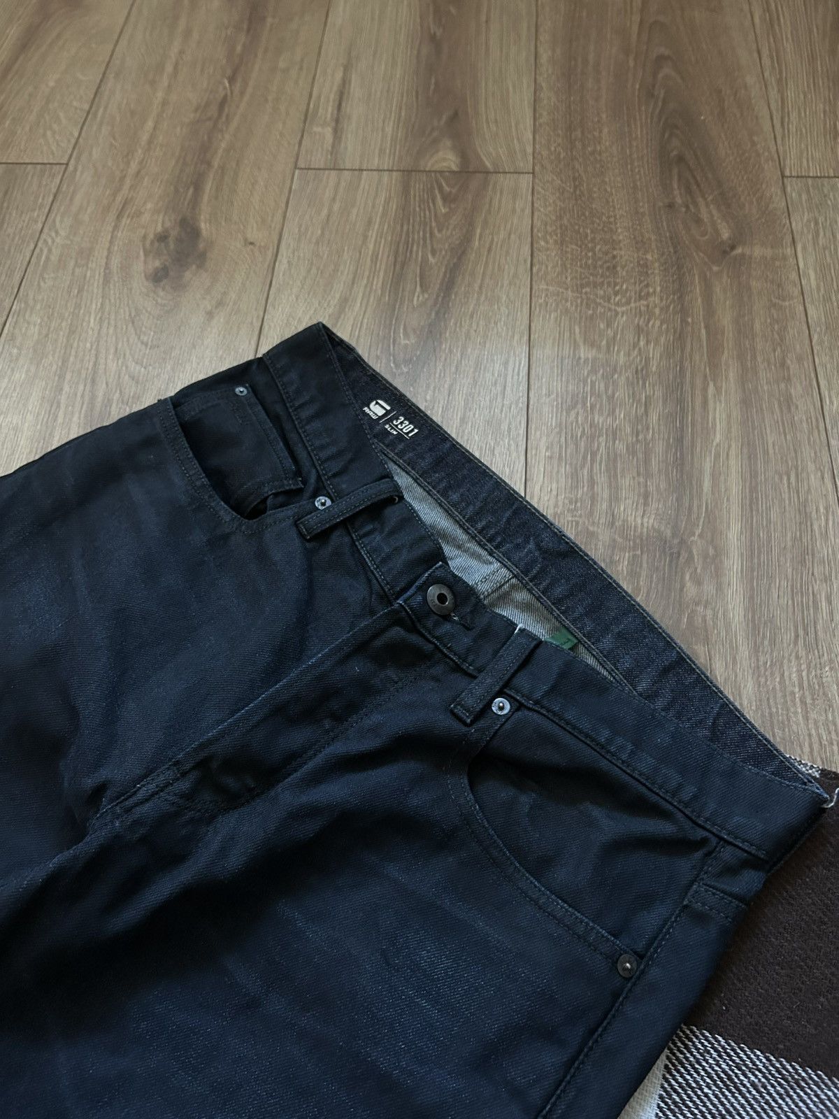 G-Star Vintage 3301 G Star Raw slim jeans mens denim Size US 32 / EU 48 - 5 Thumbnail