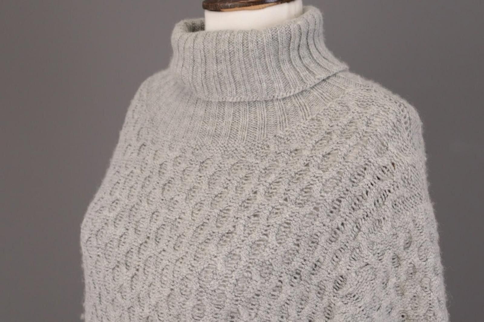 Designer Cop. Copine Madec Pull Gray Linen Sweater Dress Size M Size M / US 6-8 / IT 42-44 - 9 Thumbnail