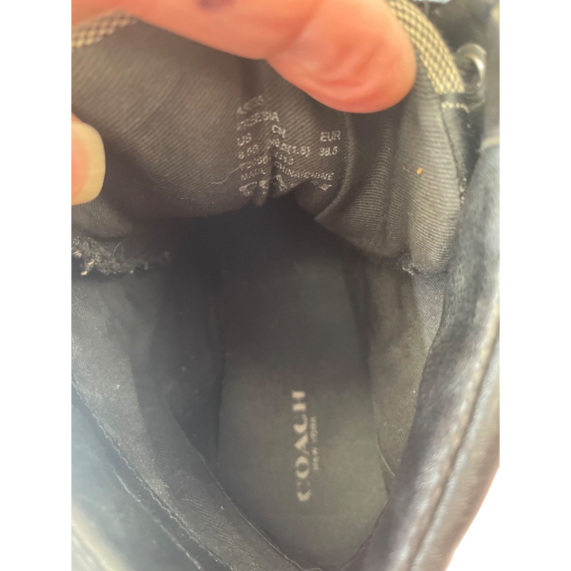 Coach Coach Freesia Woman's Black Grey Signature HighTop Sneakers Size US 8.5 / IT 38.5 - 7 Thumbnail