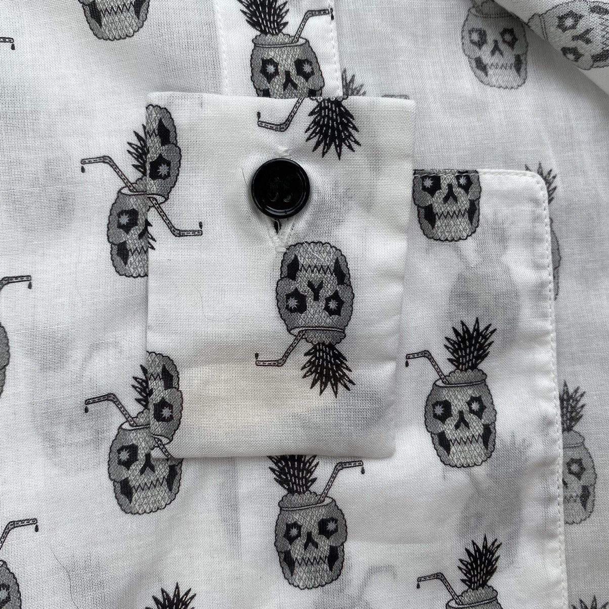 Hedi Slimane × Saint Laurent Paris 2013 Pineapple Skull Shirt Size US S / EU 44-46 / 1 - 8 Thumbnail