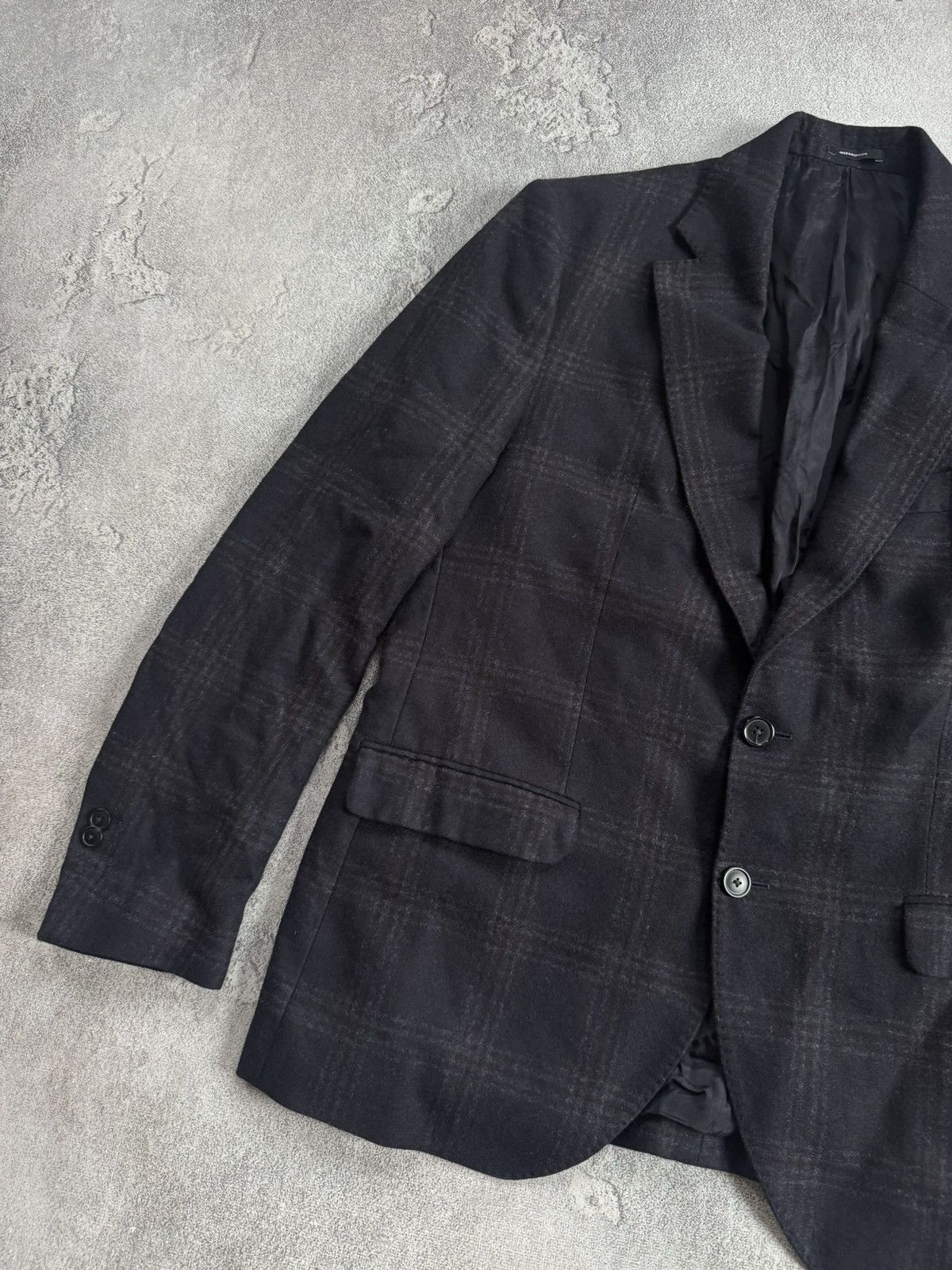 Massimo Dutti Massimo Dutti EUR54/USA44 Chekered blazer button up jacket Size 44R - 7 Thumbnail