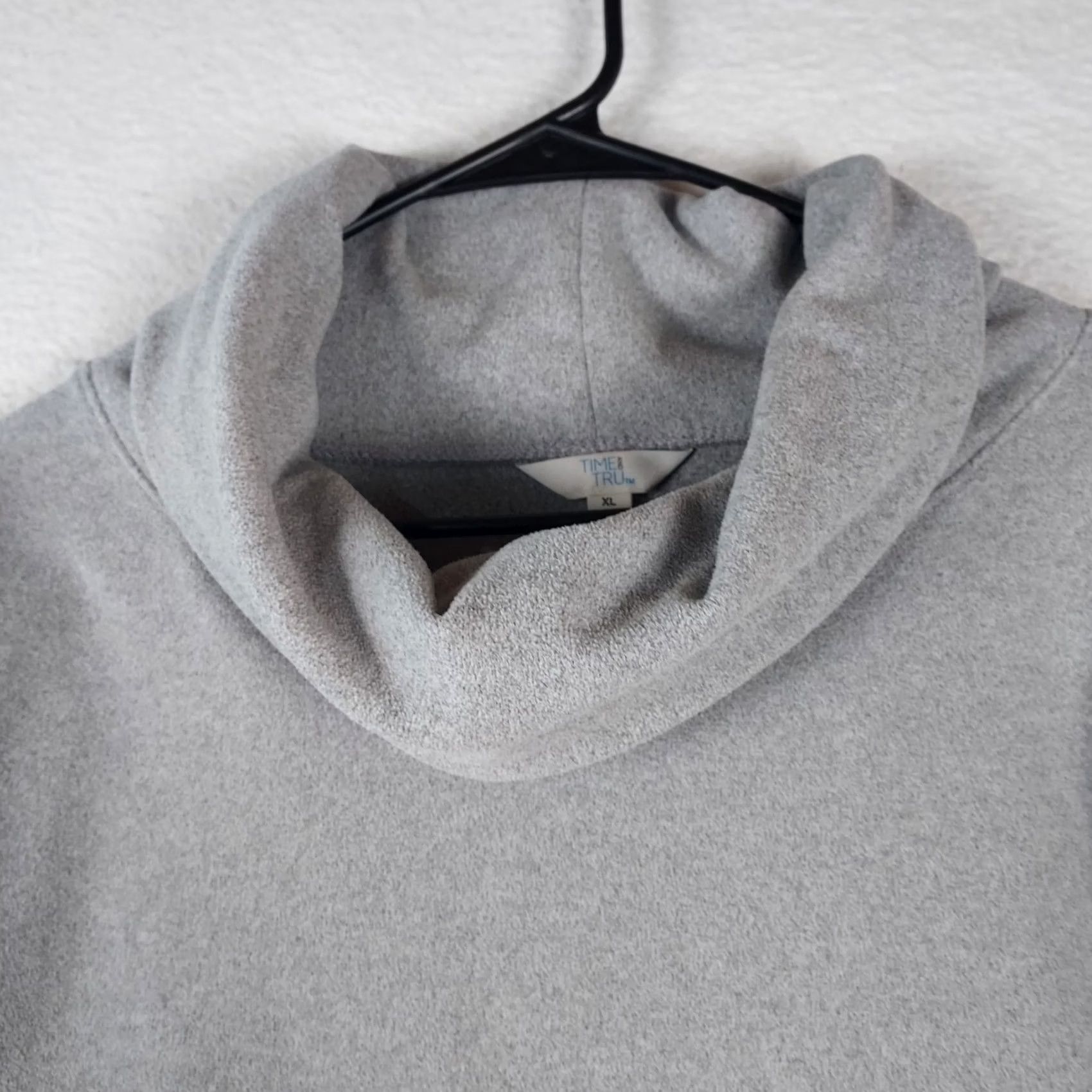 Vintage Time And Tru Womens XL Gray Cowl Neck Pullover Soft Knit Top Shirt Regular Size Weather-Ready Casual Mens? Size XL / US 12-14 / IT 48-50 - 3 Thumbnail
