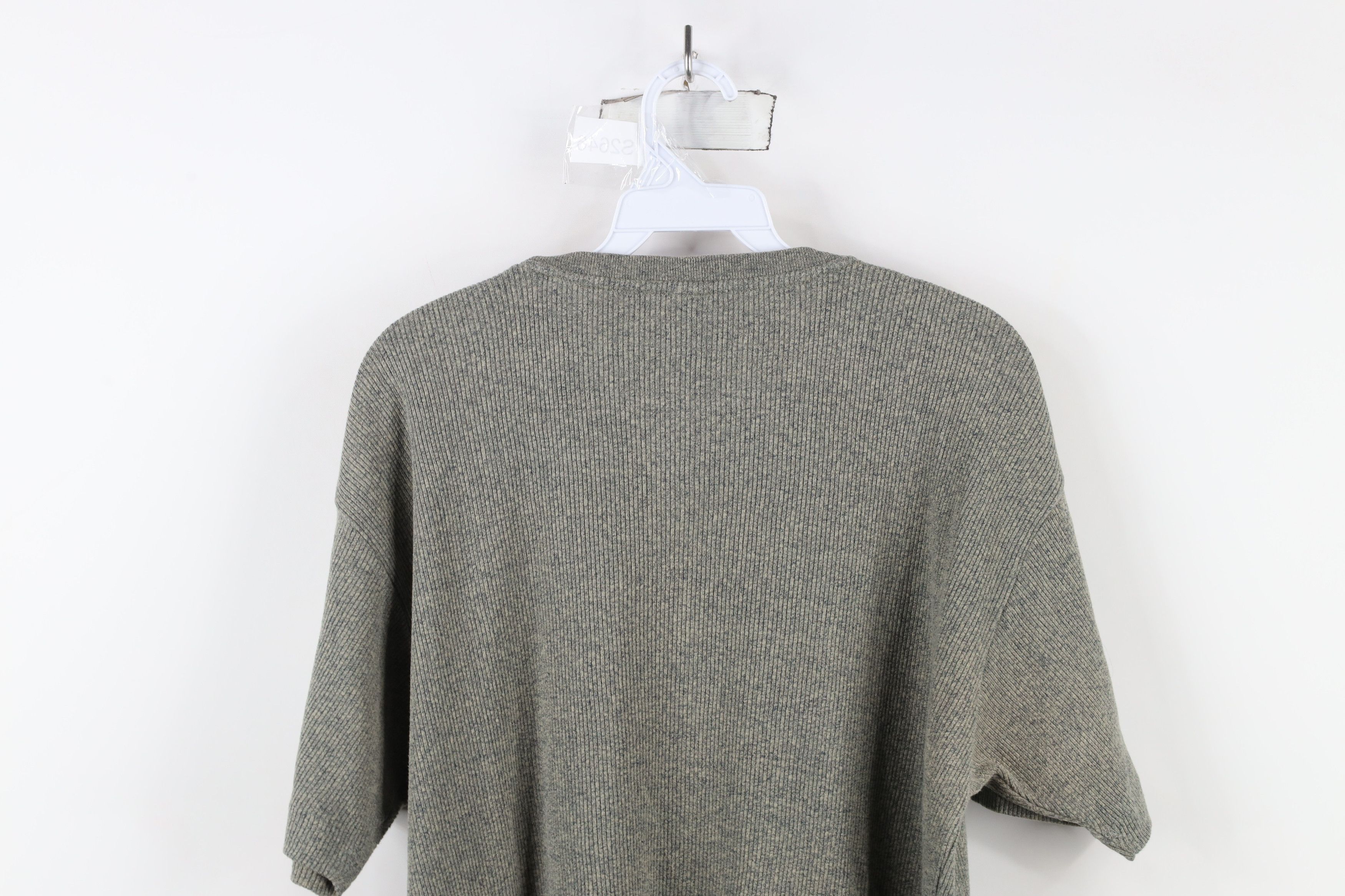 Vintage Vintage 90s Streetwear Ribbed Knit Short Sleeve T-Shirt Size US M / EU 48-50 / 2 - 10 Thumbnail