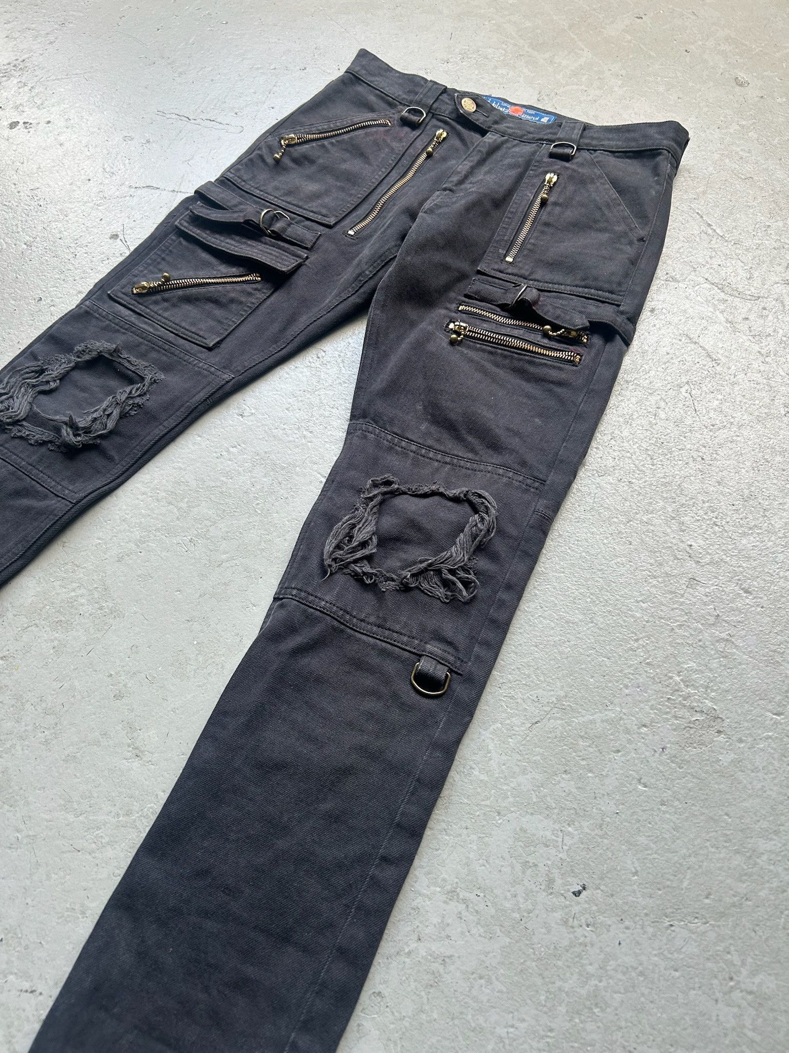 Blackmeans Blackmeans Denim Zipper Biker Bottoms Size US 30 / EU 46 - 2 Thumbnail