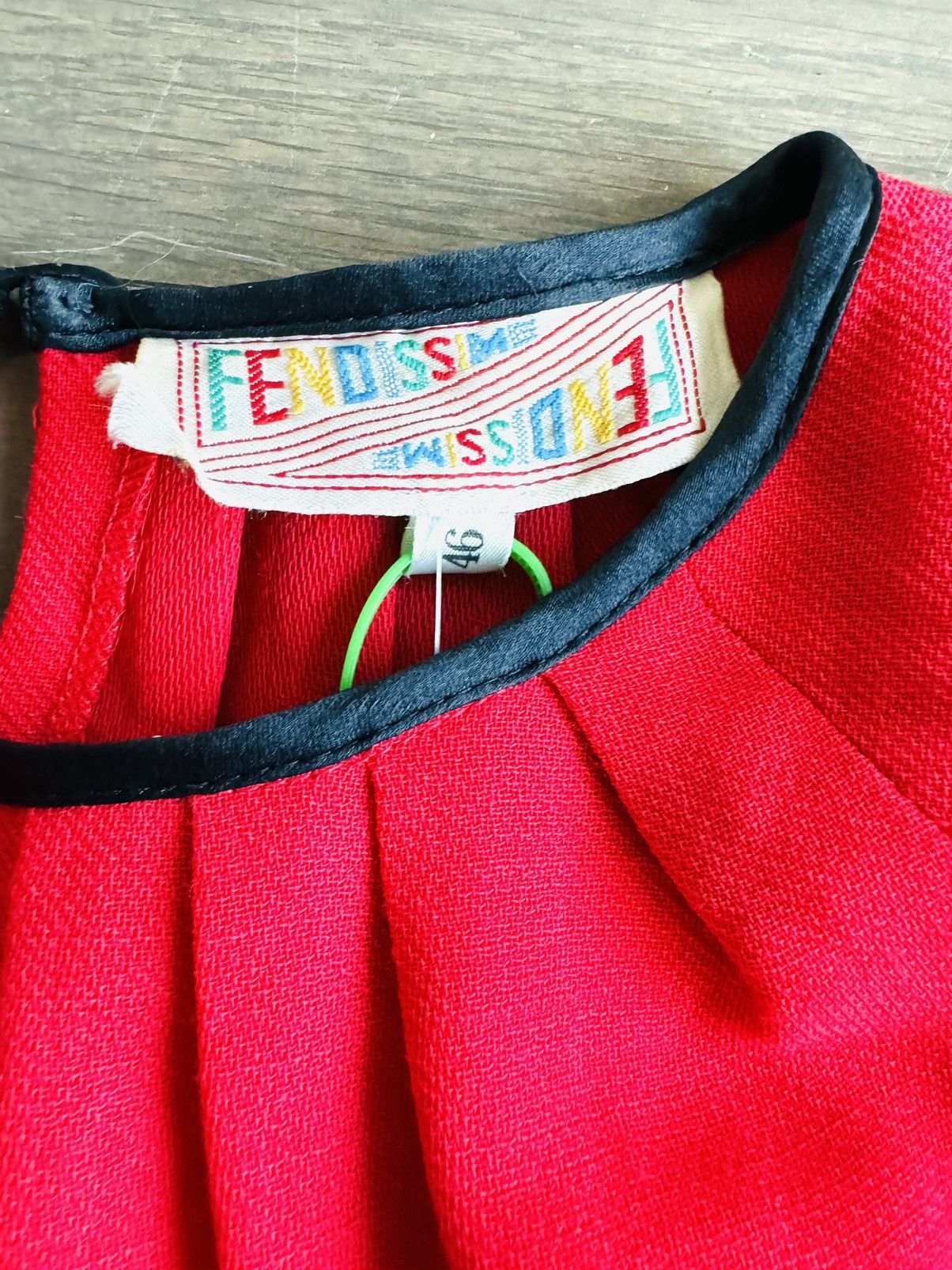 Fendi × Karl Lagerfeld × Vintage VTG Fendi Fendissime Karl Lagerfeld Red crepe batwing dress Size L / US 10 / IT 46 - 9 Thumbnail