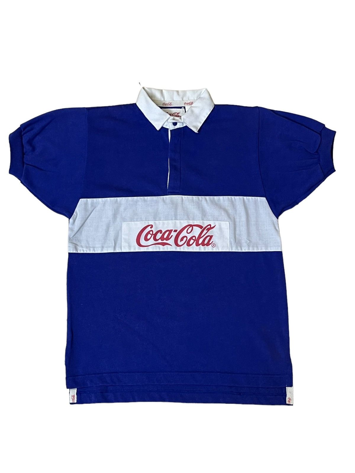 Coca Cola VINTAGE KIDS COCA COLA RUGBY SHORT SLEEVE SHIRT Size US XXS / EU 40 - 1 Thumbnail
