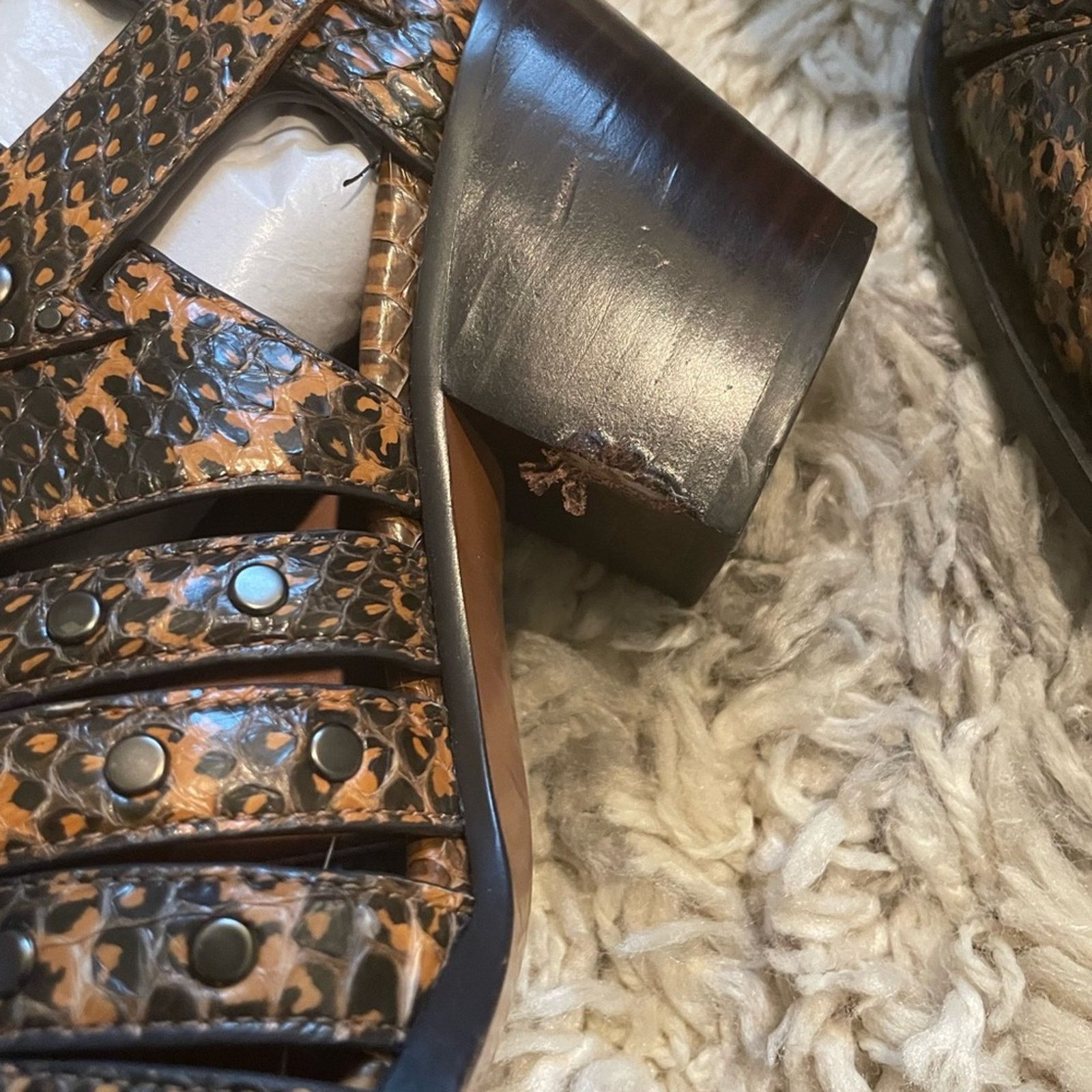 Coach Coach Snakeskin Bootie Size US 7 / IT 37 - 5 Thumbnail