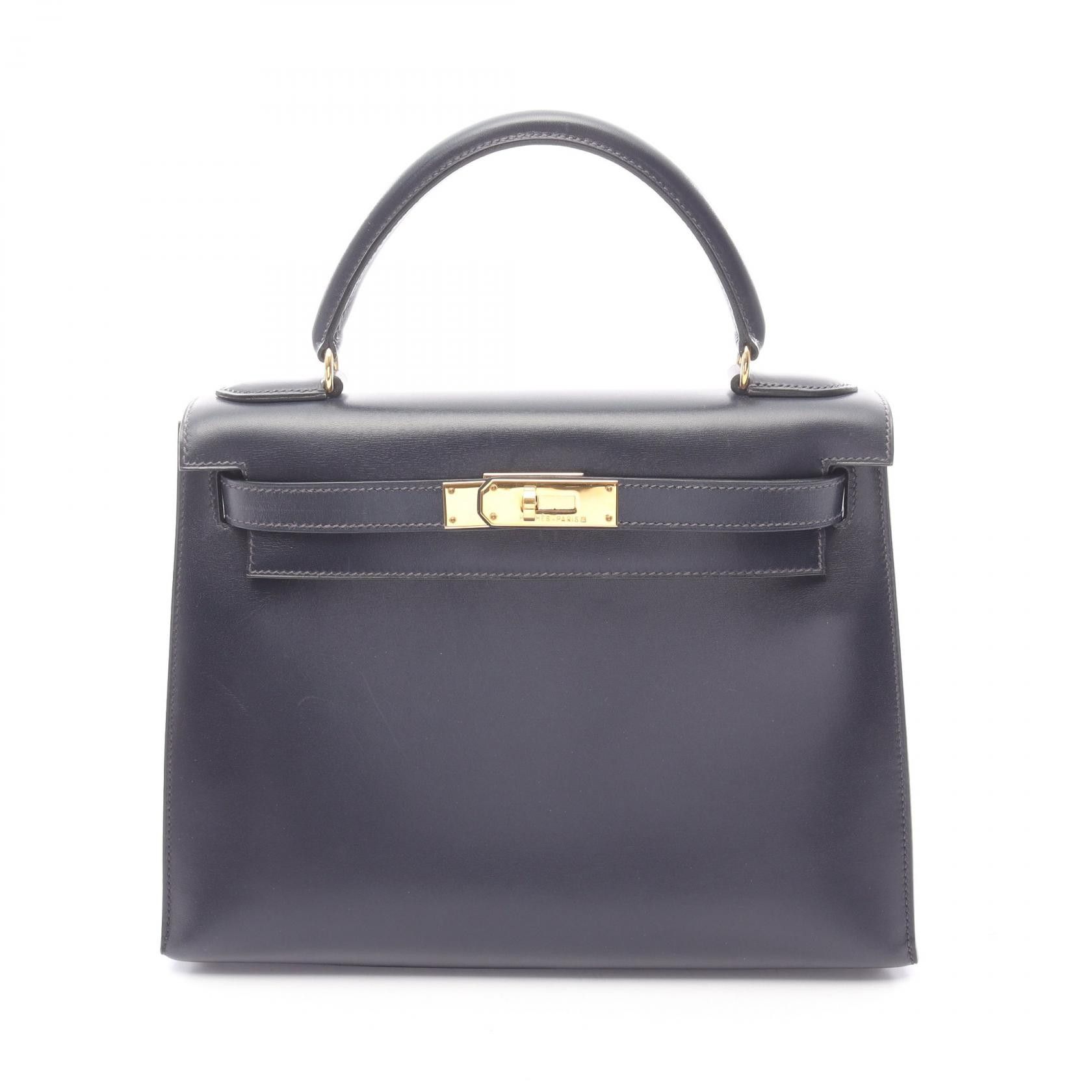 Hermes Hermes Hermes Kelly28 Boxcalf Leather Handbag Stamp B (1998) DUTY FREE for USA Size ONE SIZE - 1 Thumbnail