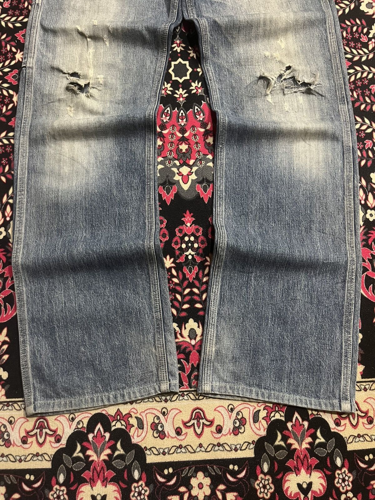 Oshkosh ⚡️Vintage⚡️Oshkosh Carpenter Distressed Blue Washed Jeans Size US 31 - 9 Thumbnail