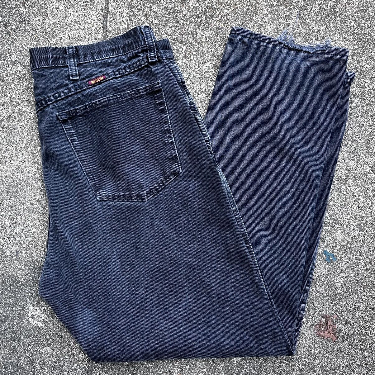 Rustler Rustler Straight Leg Denim Jeans Men's 36x30 Black Regular Size US 36 / EU 52 - 1 Thumbnail
