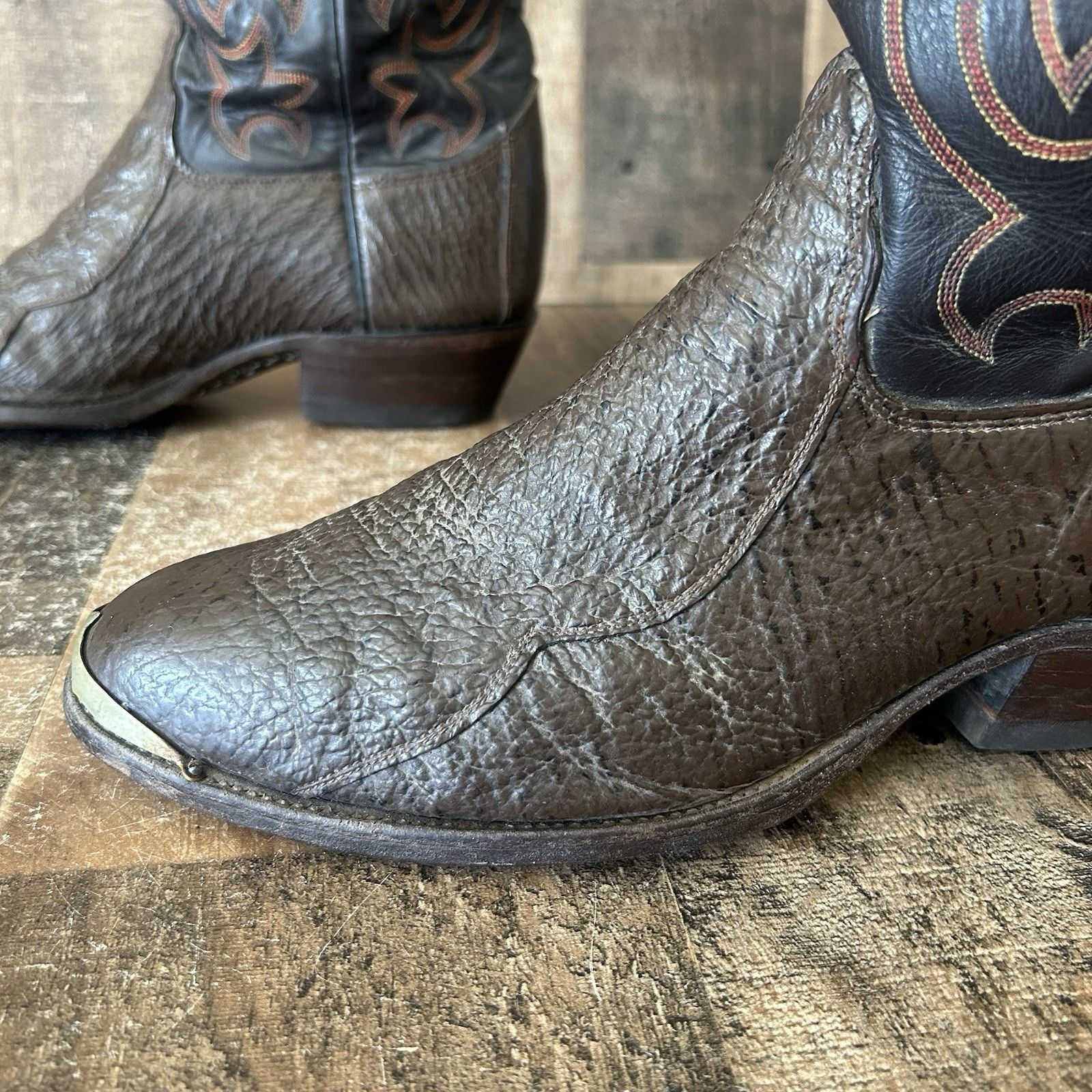 Vintage Olathe Vintage Western Brown Cowboy Boots Mens 10 D Size US 10 / EU 43 - 10 Thumbnail