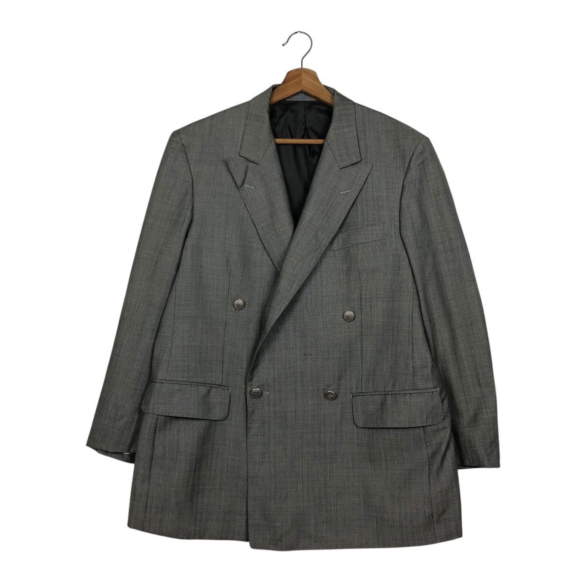 Burberry 📌Rich Grey Vintage Double Breast Chore Jacket Burberry Size US M / EU 48-50 / 2 - 2 Thumbnail