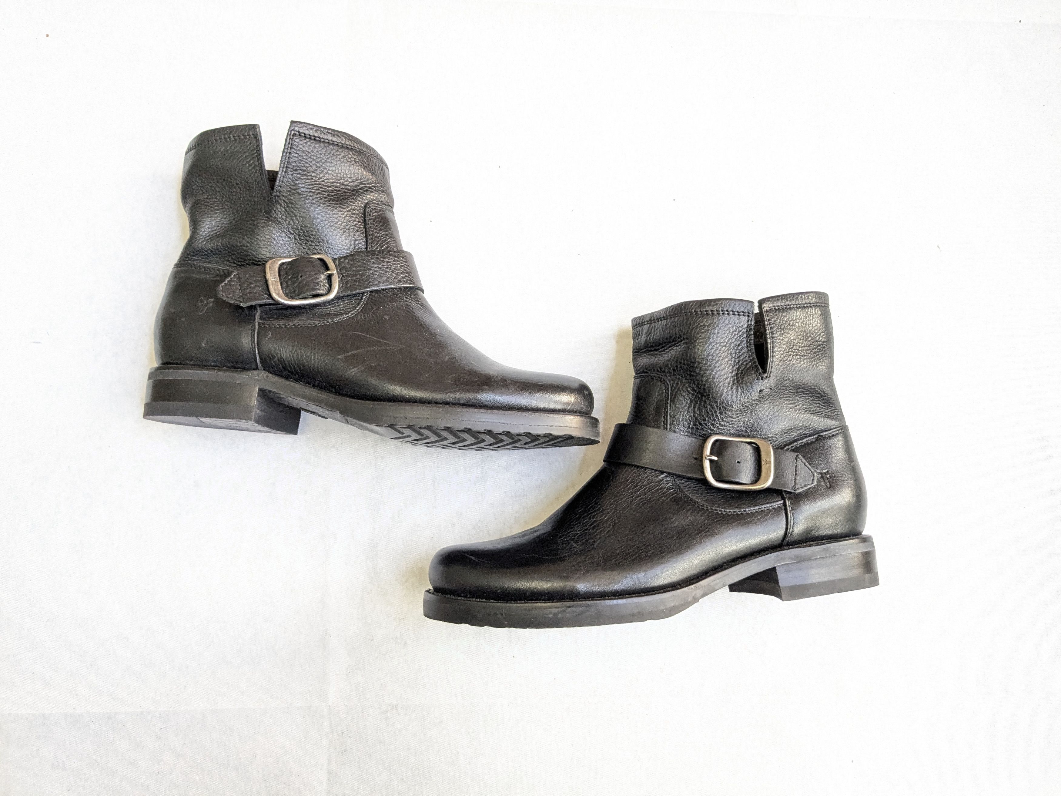 Frye Frye Engineer Boots Black 7 Leather Buckle Size US 7 / EU 40 - 1 Thumbnail