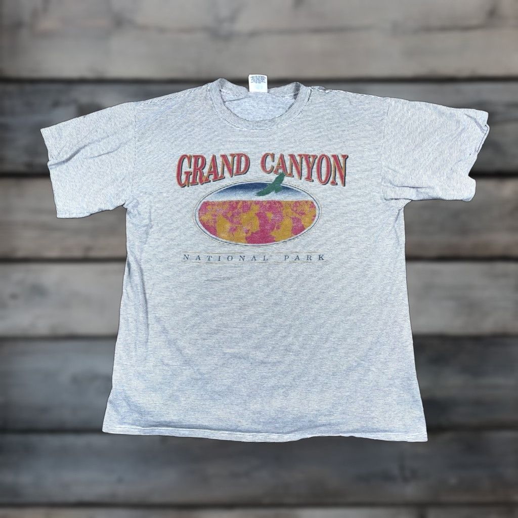 Vintage VINTAGE 1990s Grand Canyon National Park T-Shirt Men XL Gray Cotton Retro Nature City Graphic Size US XL / EU 56 / 4 - 1 Thumbnail
