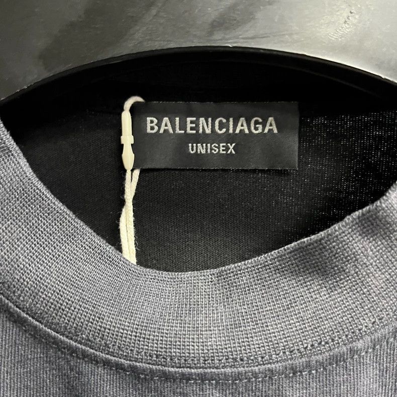 Balenciaga Balenciaga Black and grey band portrait print logo short s Size US L / EU 52-54 / 3 - 2 Thumbnail