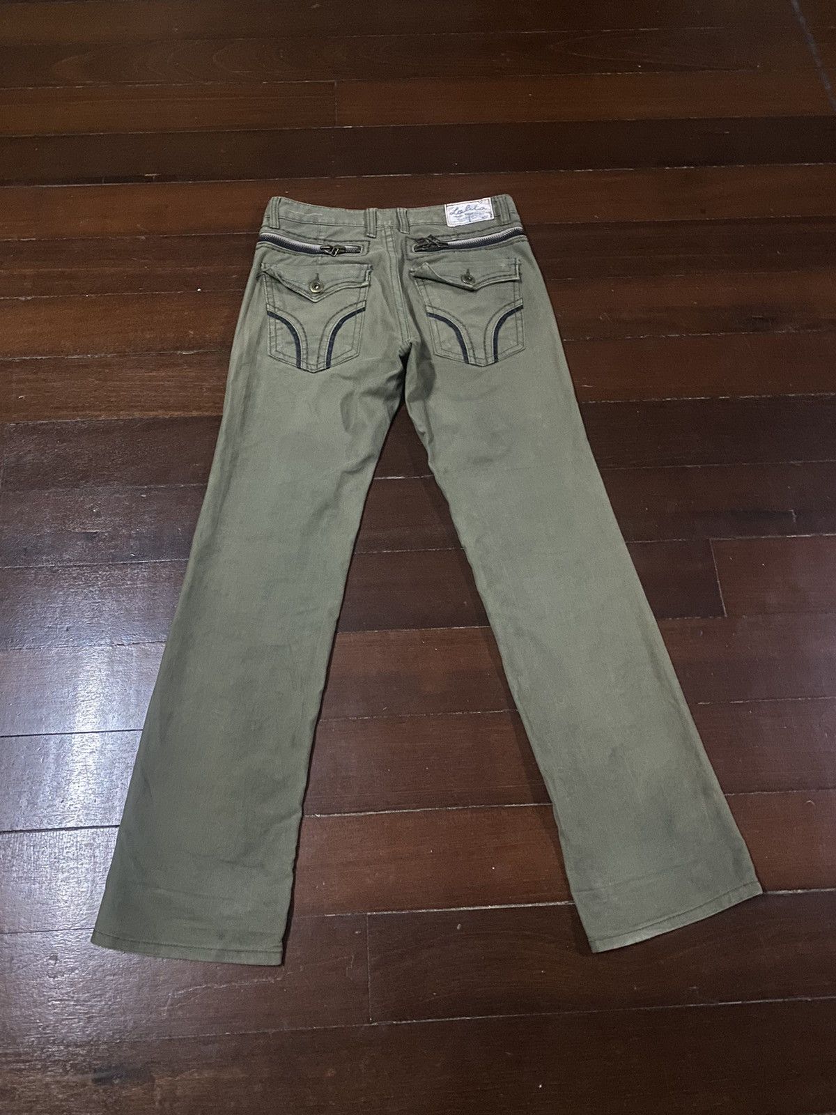 If Six Was Nine × Japanese Brand FIRE LOLITA JEANS ZIPPER OLIVE Size US 35 - 11 Thumbnail