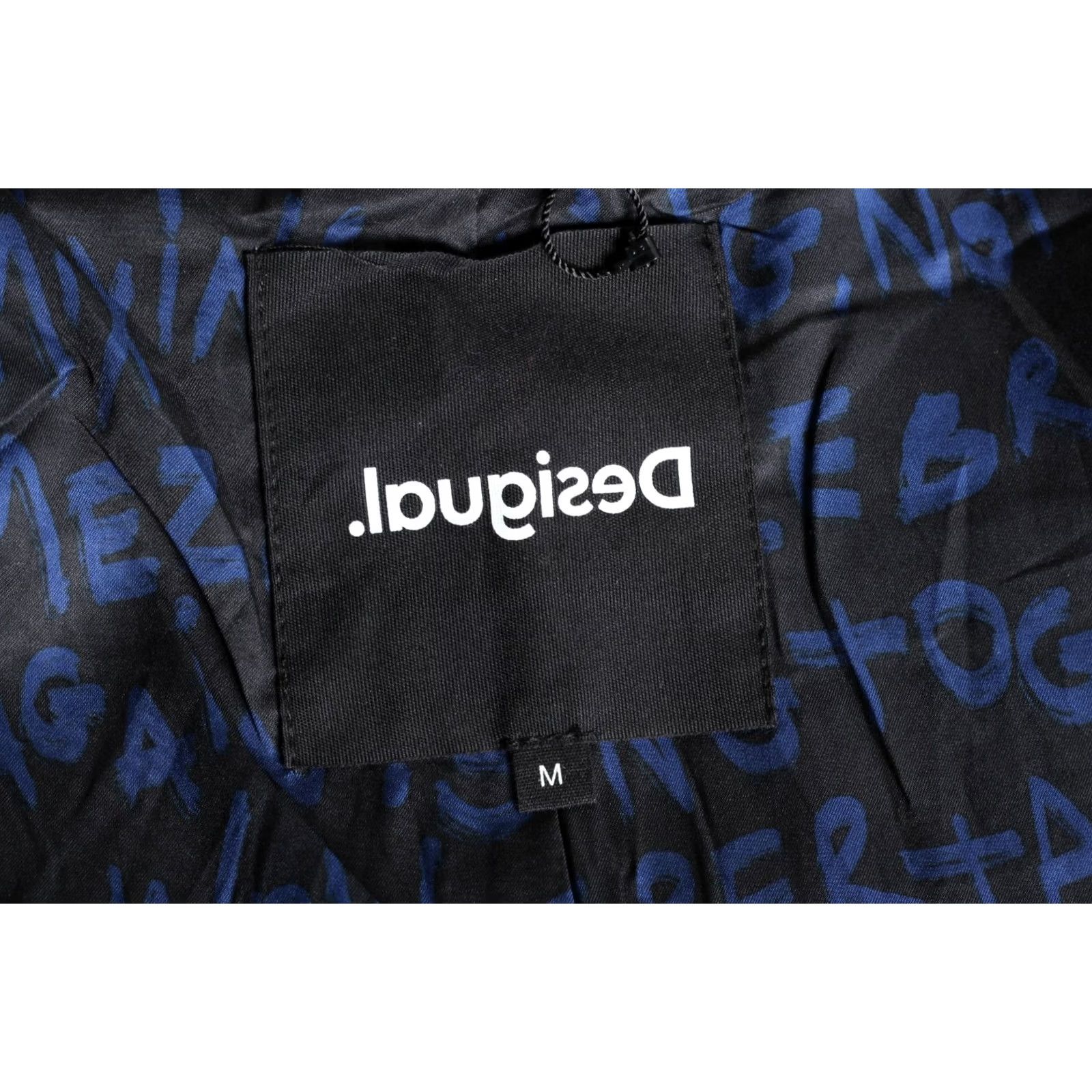 Desigual DESIGUAL Las Vegas Faux Leather Jacket Women M BLUE Logo Contemporary Jacket, Casual, Travel Womens, Regular Fit, Short Length Size M / US 6-8 / IT 42-44 - 4 Thumbnail