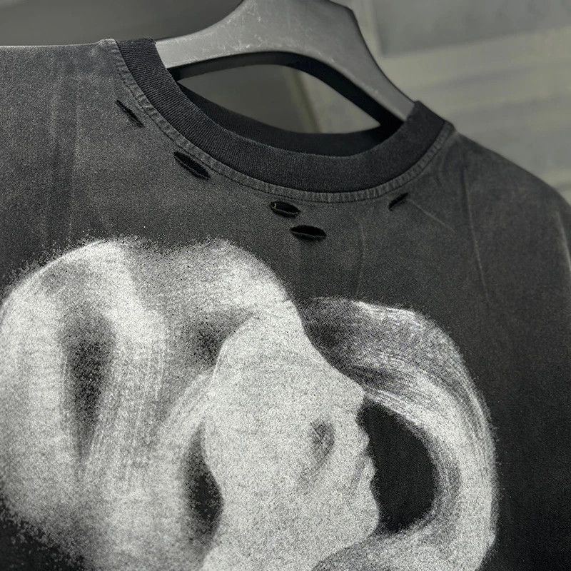 Japanese Brand × Vintage Vintage Washed Distressed T-shirt Size US L / EU 52-54 / 3 - 3 Thumbnail