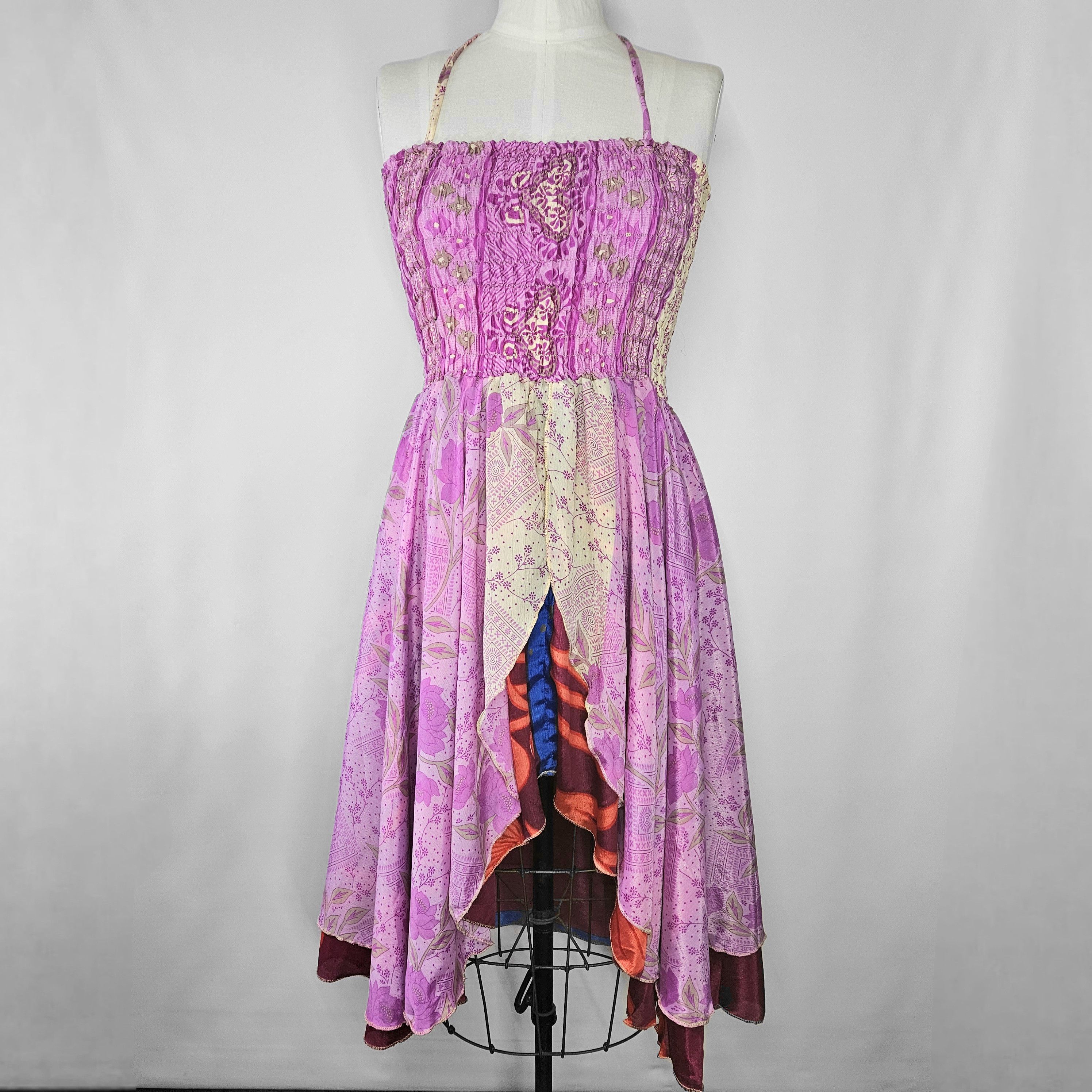 Other Sari Silk OS S/M/L NEW Dress Skirt Recycled Handcrafted Size ONE SIZE - 1 Thumbnail