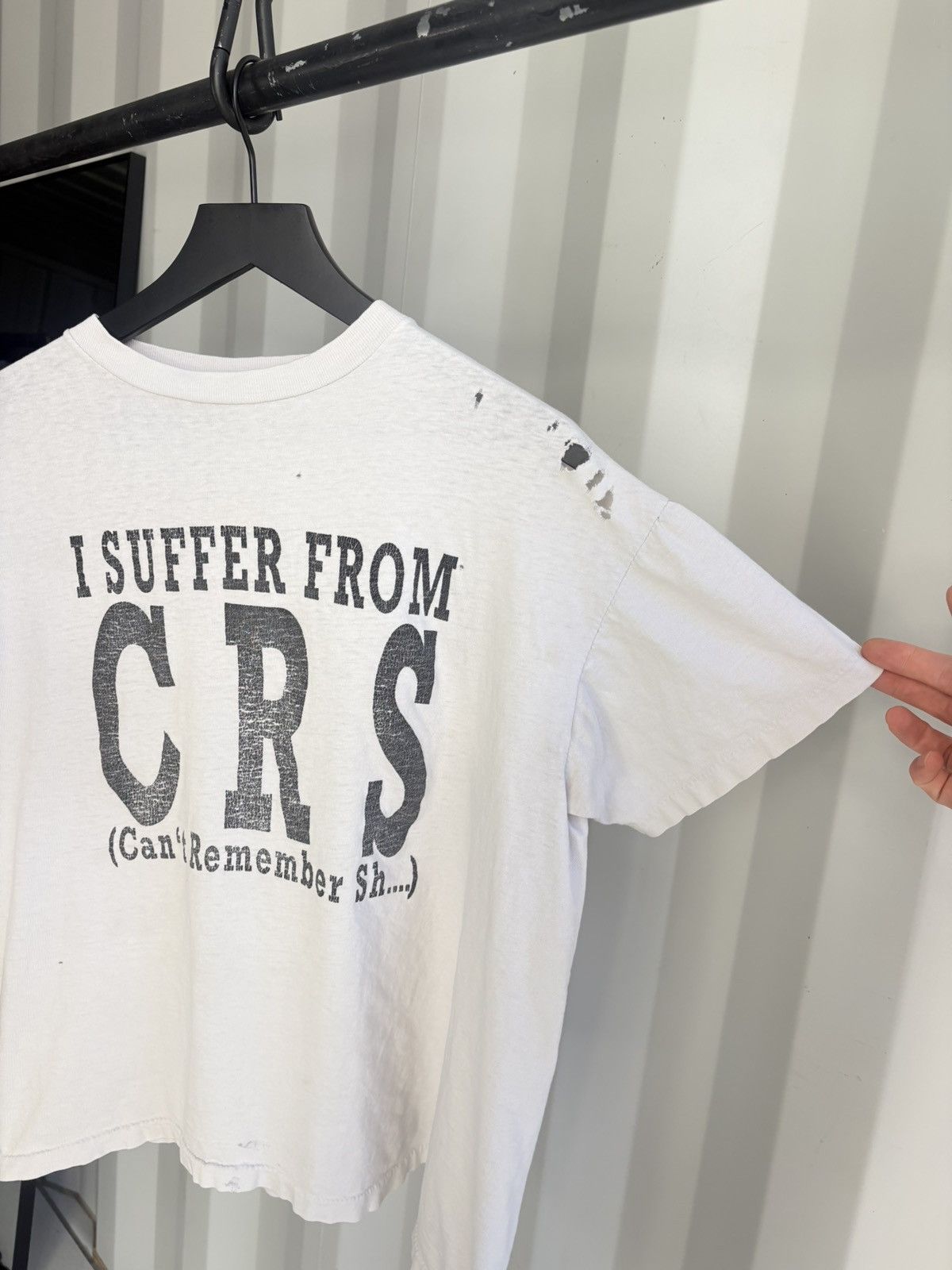 Vintage Thrashed Cant Remember Faded Distressed Shirt GRUNGE Boxy Size US L / EU 52-54 / 3 - 2 Thumbnail