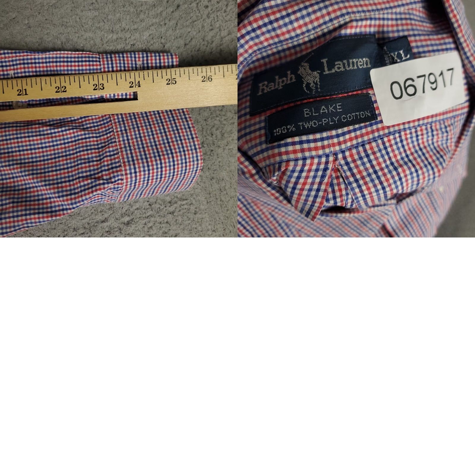 Ralph Lauren Ralph Lauren Shirt Mens XL Blue Check Button-Up Long Sleeve Casual Formal Wrist logo Pocket Size US XL / EU 56 / 4 - 8 Thumbnail
