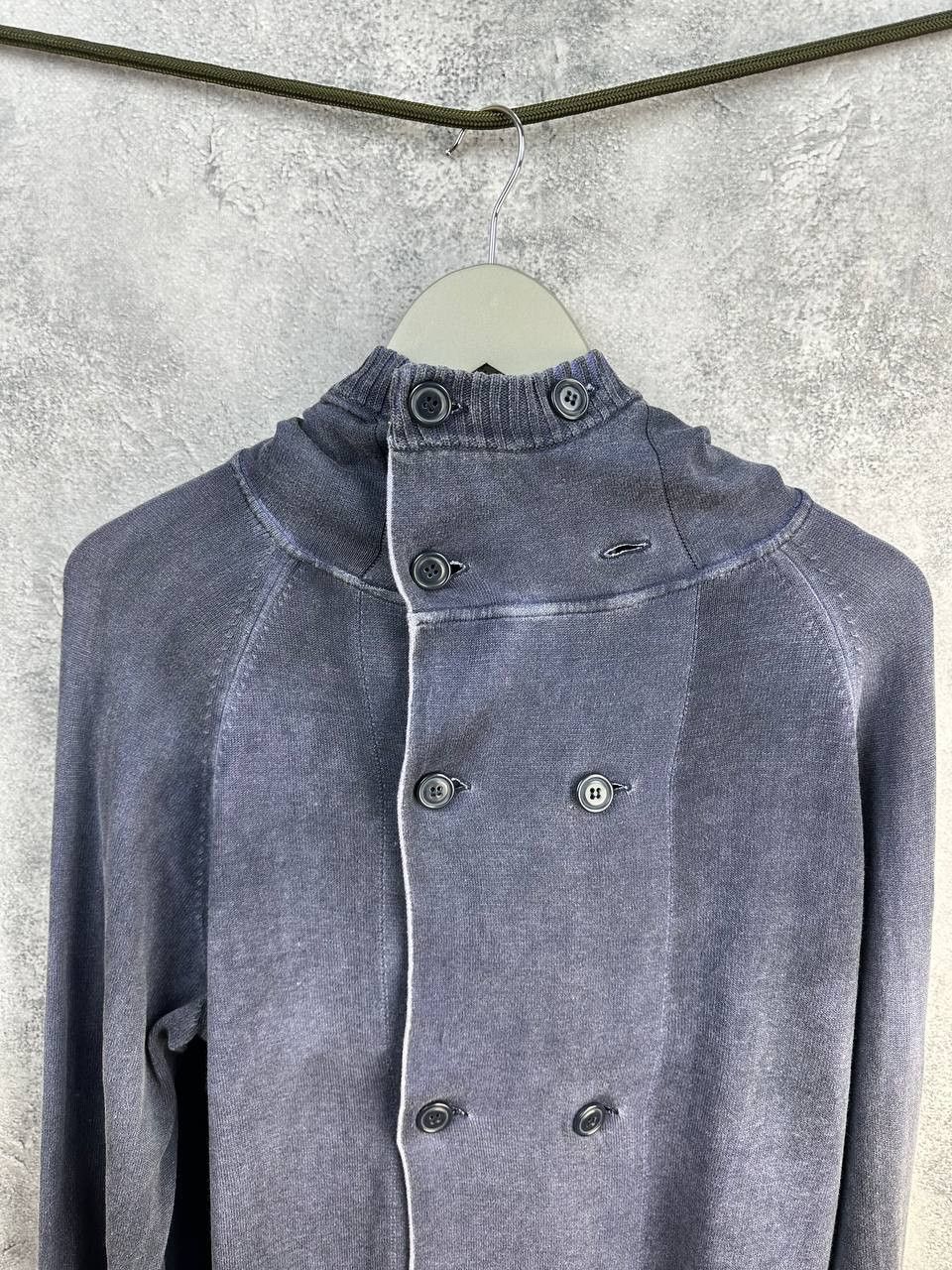 Diesel Diesel Avant-Garde Double Breasted Jacket Hoodie Washed Blue Size US M / EU 48-50 / 2 - 6 Thumbnail