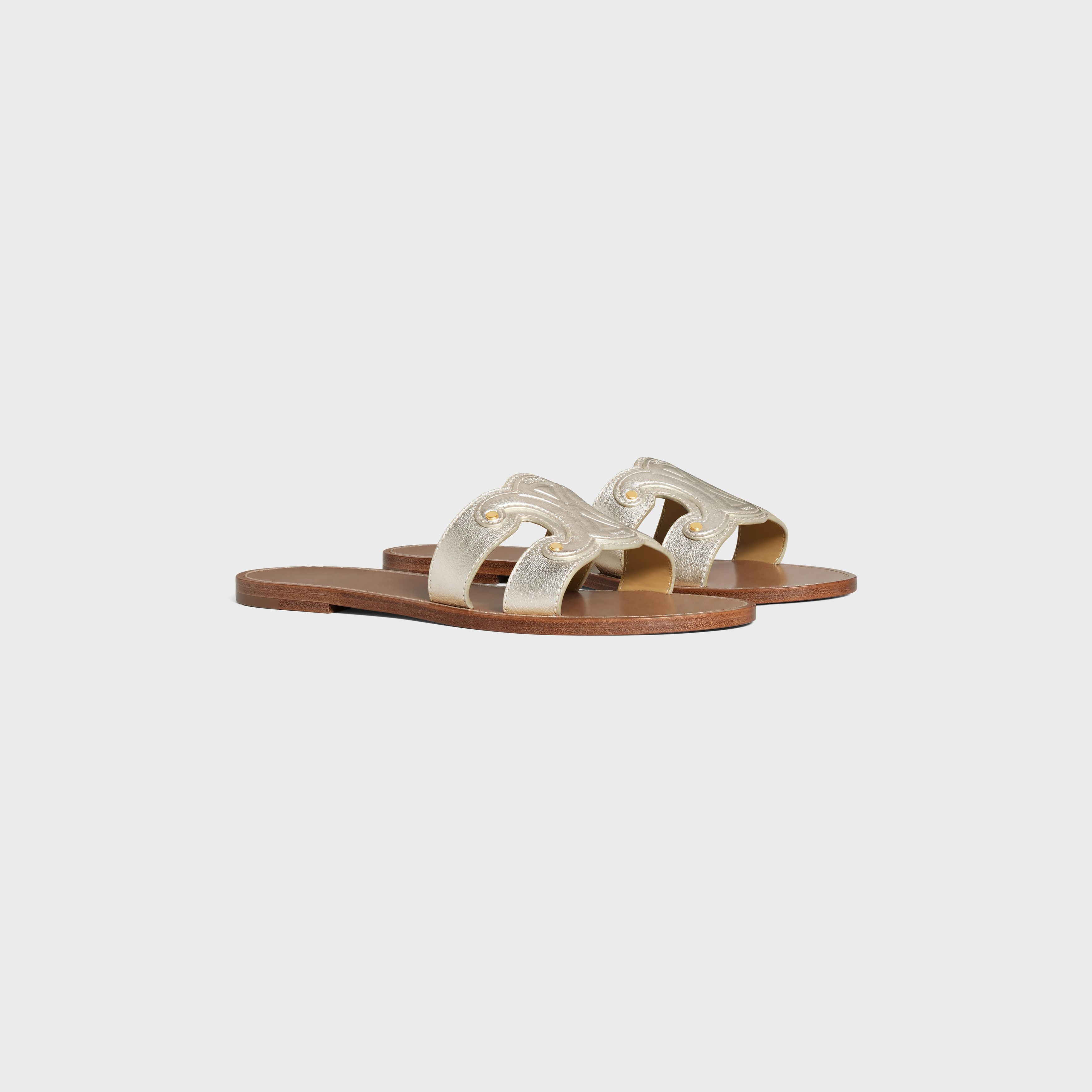 Celine CELINE TRIOMPHE MULE in Metalized Calfskin Size US 10 / IT 40 - 1 Thumbnail