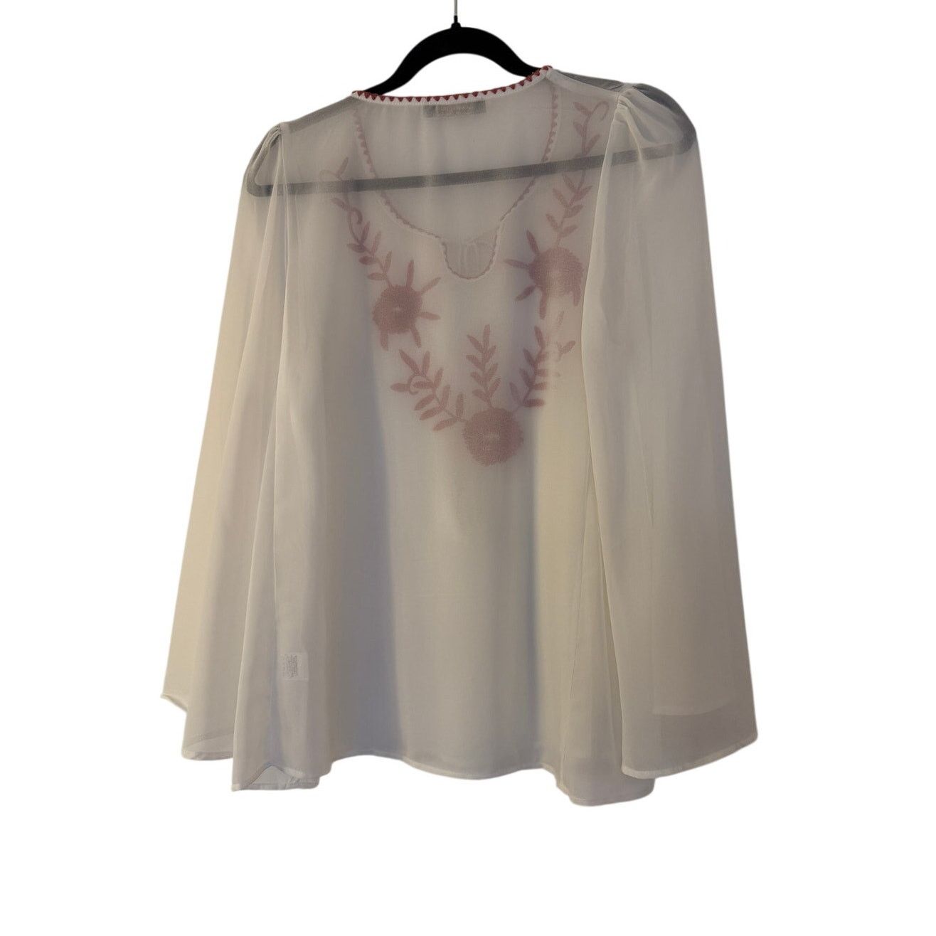 Other Oober Swank Women's White Polyester Mesh Blouse Size M / US 6-8 / IT 42-44 - 2 Thumbnail
