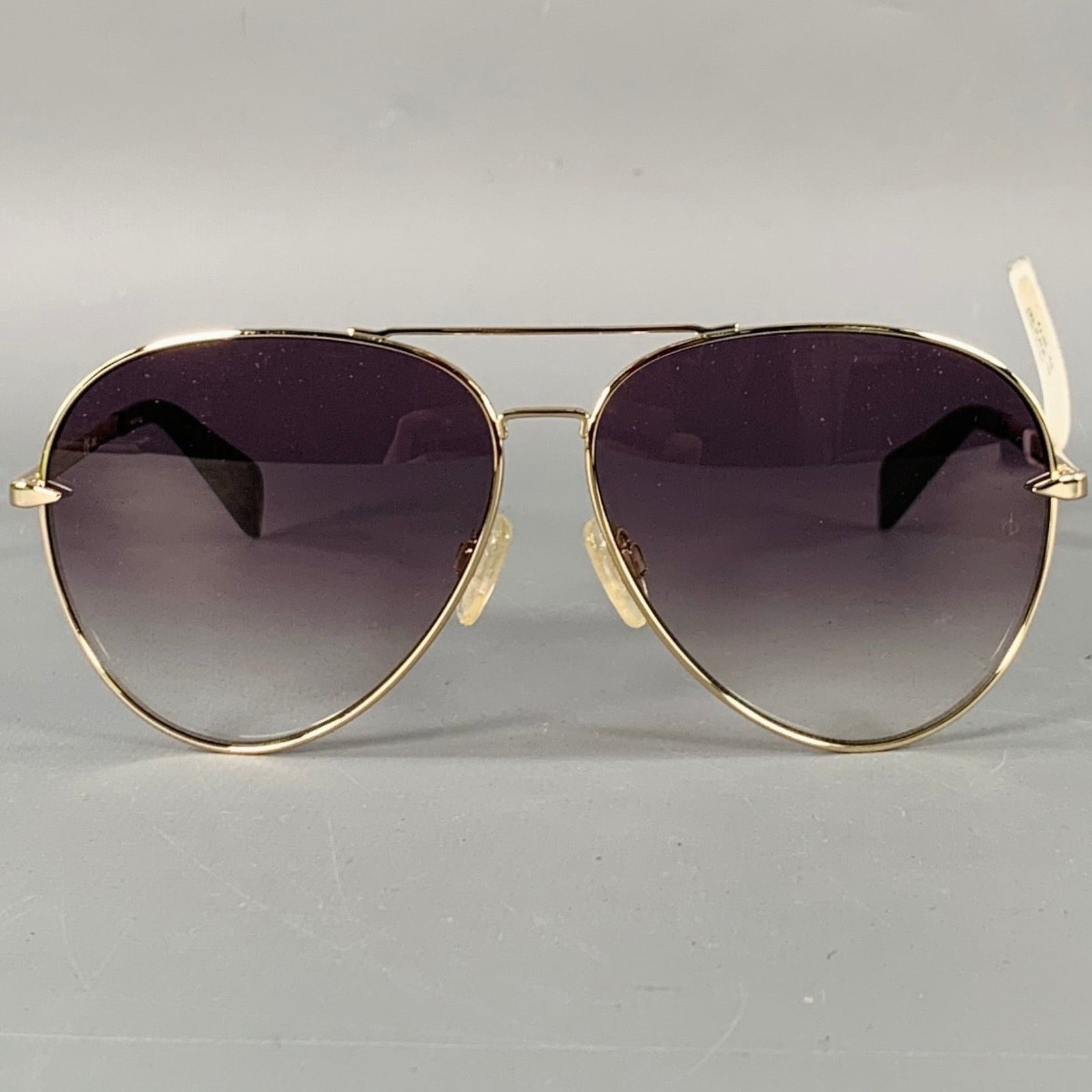 Rag & Bone RAG & BONE Silver Metal Aviator Sunglasses Size ONE SIZE - 1 Thumbnail